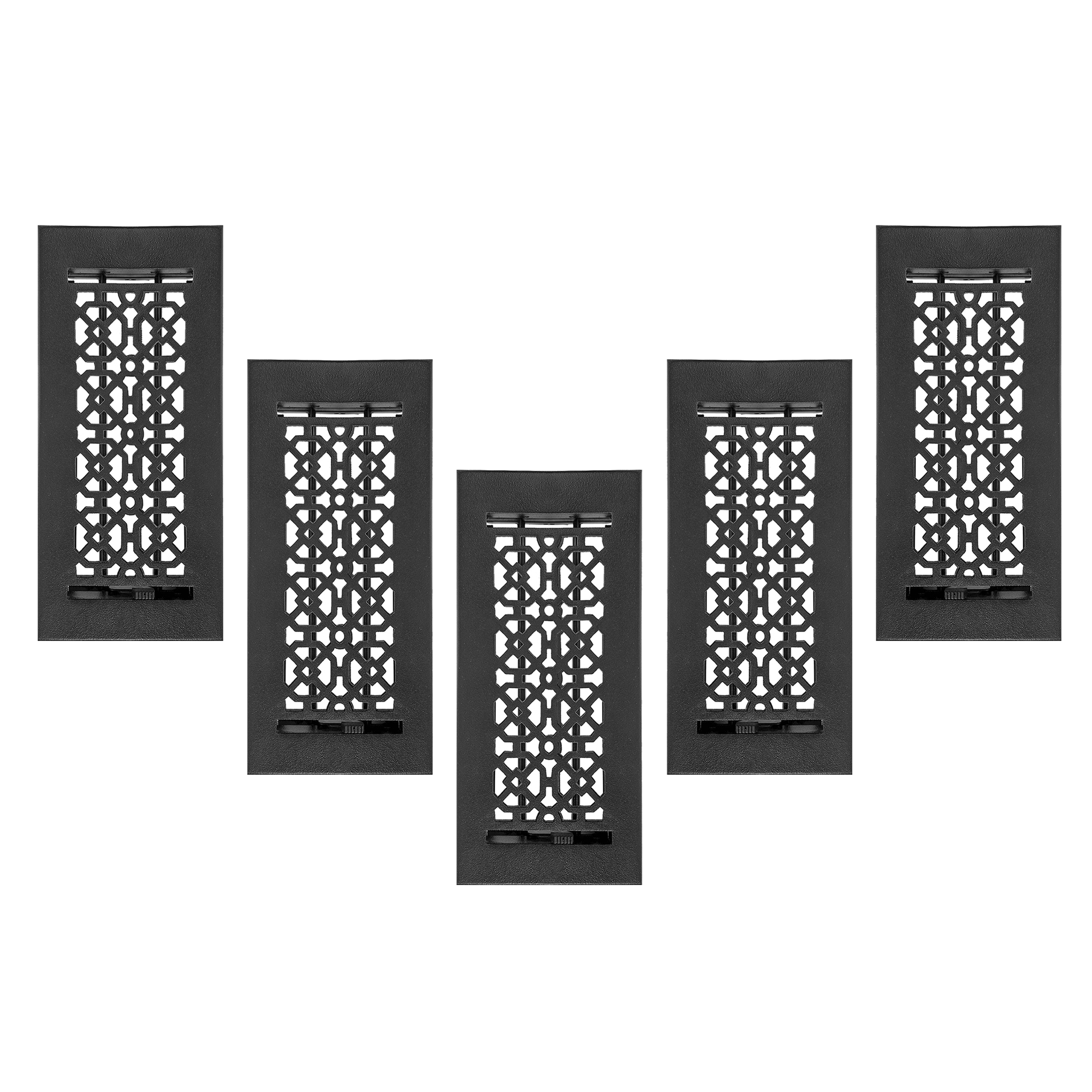 PACK of 5 ACHTEK 4"x10" Walkable FLOOR Solid Cast Aluminum Air Supply louvered Powder Coated