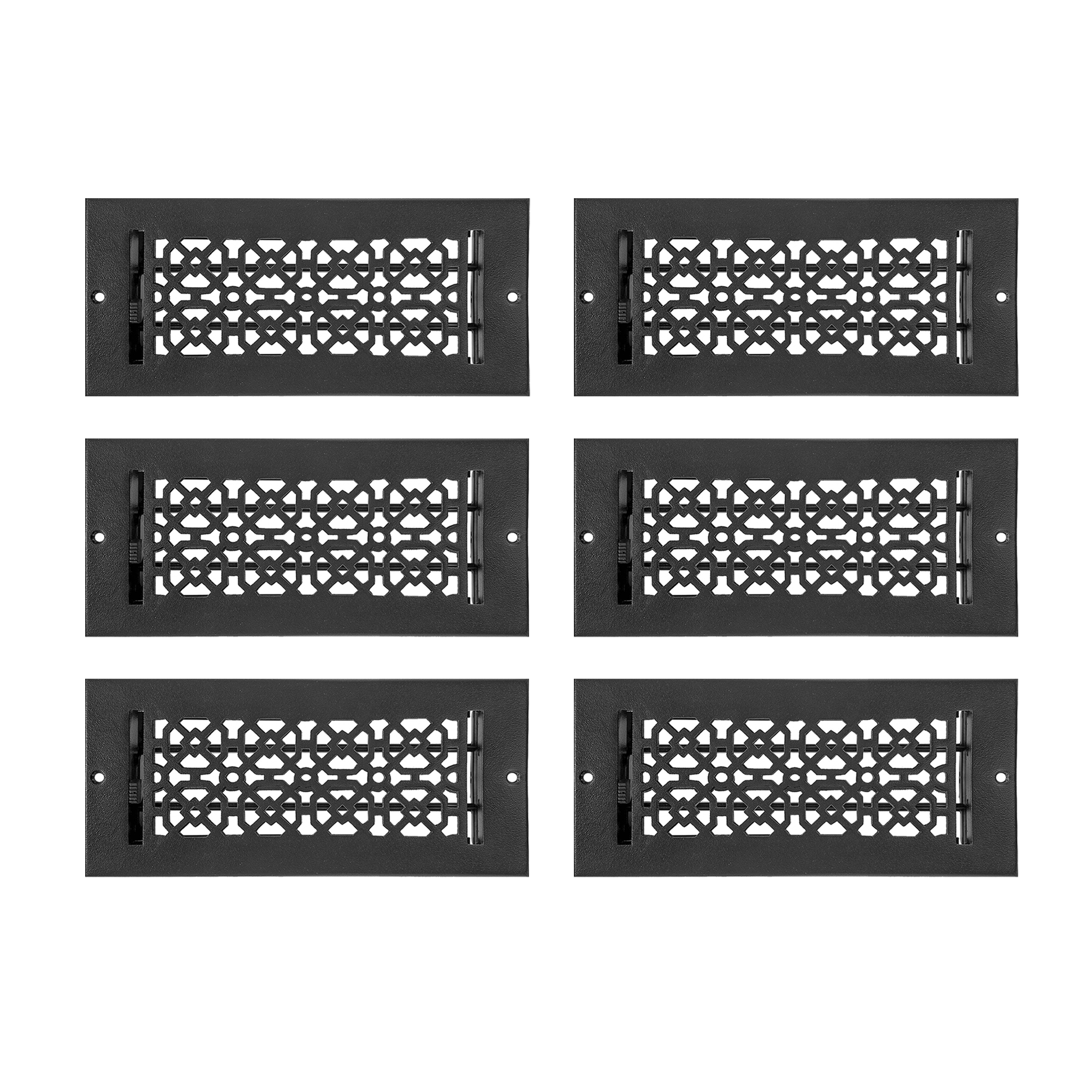 PACK of 6 ACHTEK 4"x10" WALL/CEILING Solid Cast Aluminum Air Supply louvered Powder Coated