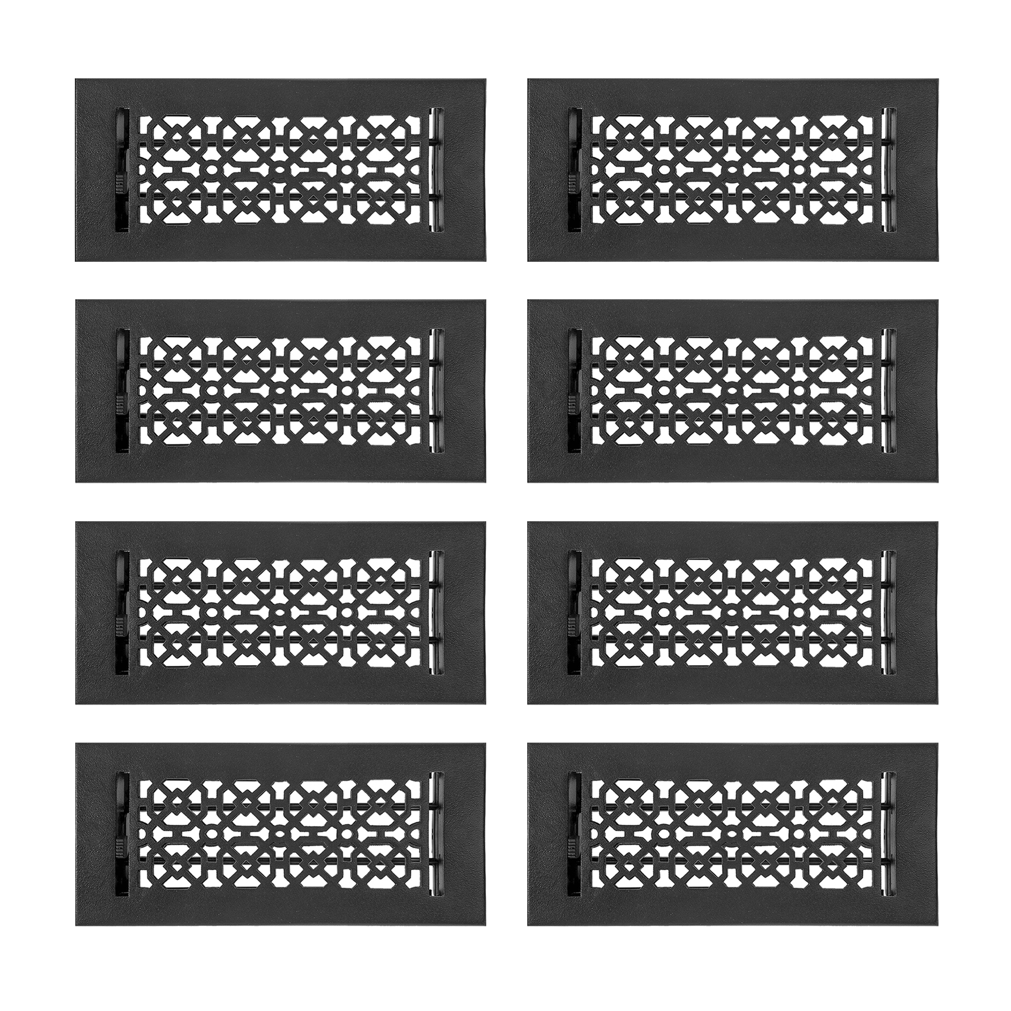 PACK of 8 ACHTEK 4"x10" Walkable FLOOR Solid Cast Aluminum Air Supply louvered Powder Coated