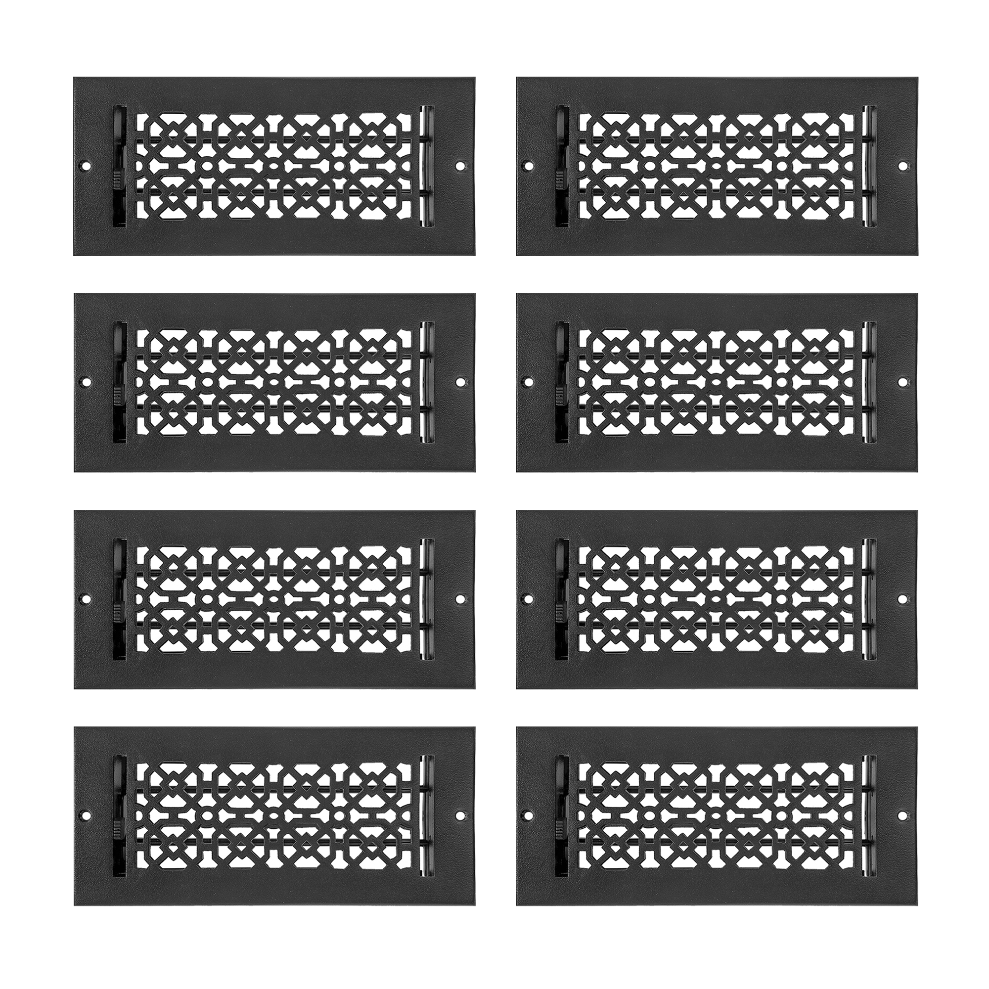 PACK of 8 ACHTEK 4"x10" WALL/ CEILING Solid Cast Aluminum Air Supply louvered Powder Coated