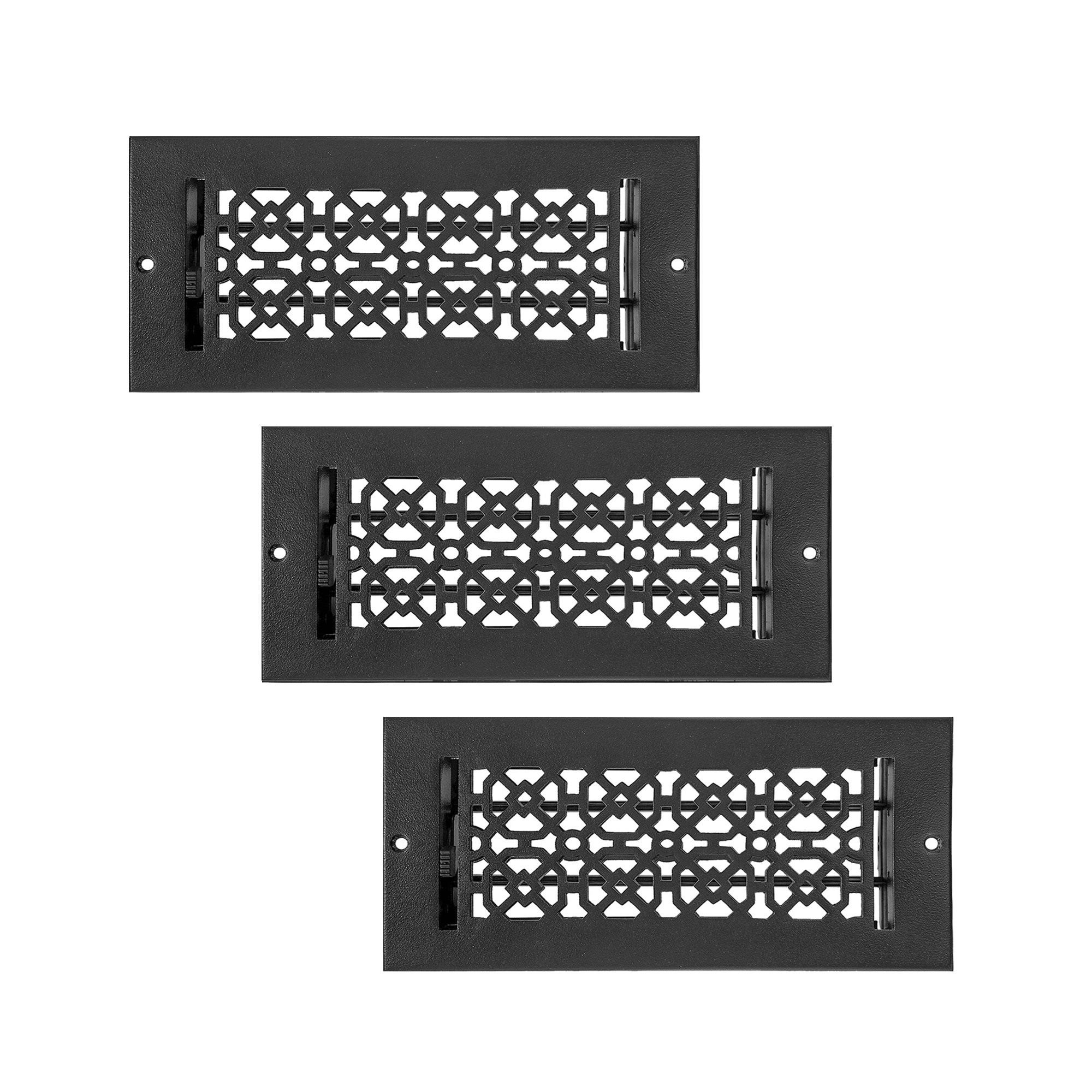 PACK of 3 ACHTEK 4"x10" WALL/CEILING Solid Cast Aluminum Air Supply louvered Powder Coated