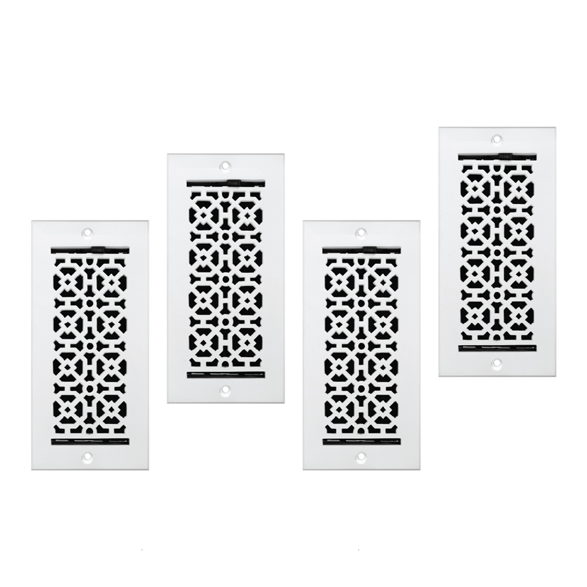 PACK of 4 ACHTEK 4"x10" WALL/CEILING Solid Cast Aluminum Air Supply louvered Powder Coated