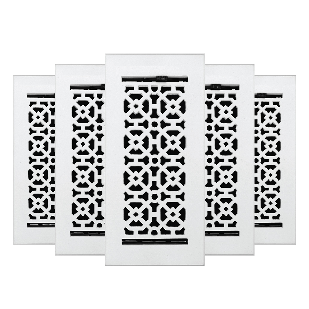 PACK of 5 ACHTEK 4"x10" Walkable FLOOR Solid Cast Aluminum Air Supply louvered Powder Coated