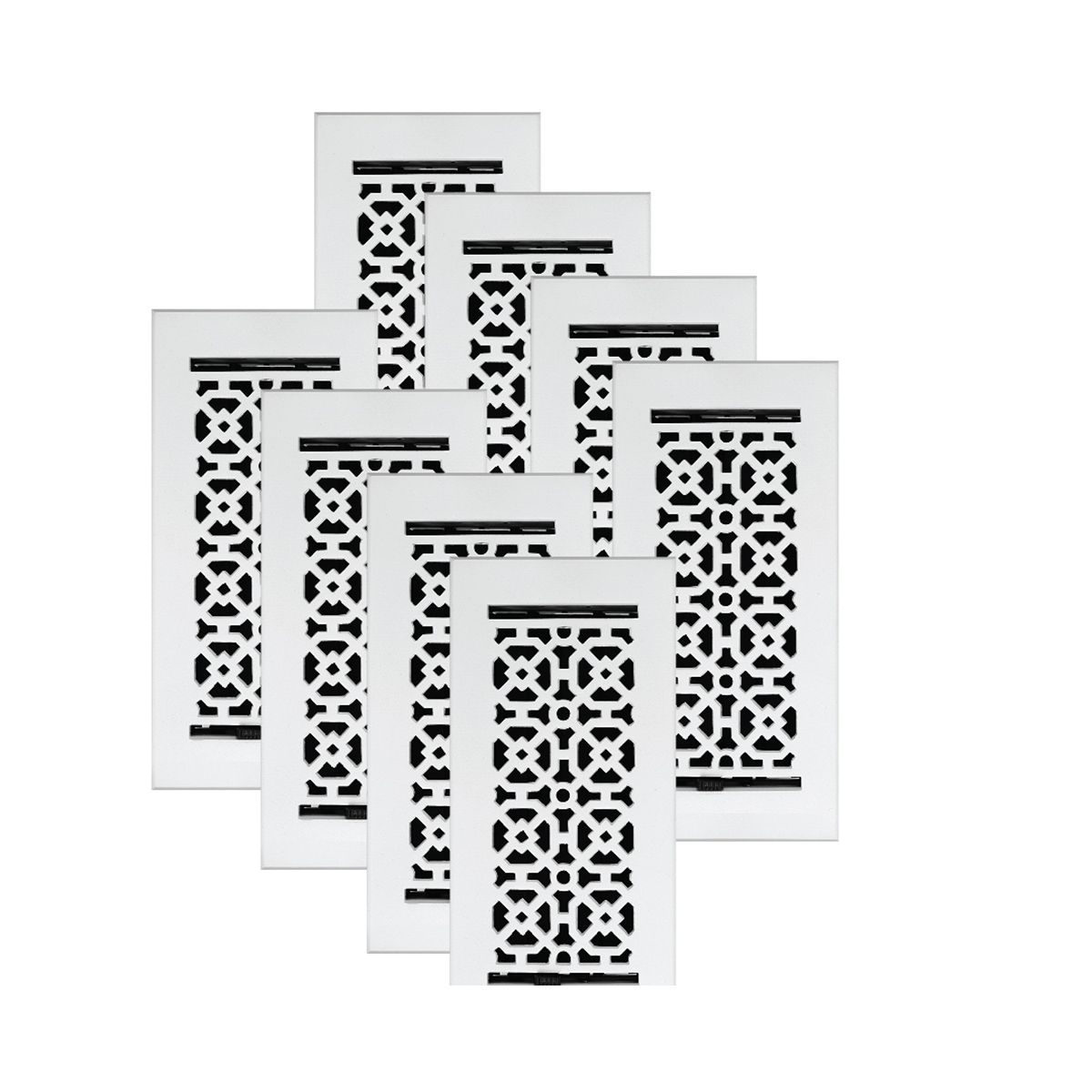 PACK of 8 ACHTEK 4"x10" Walkable FLOOR Solid Cast Aluminum Air Supply louvered Powder Coated