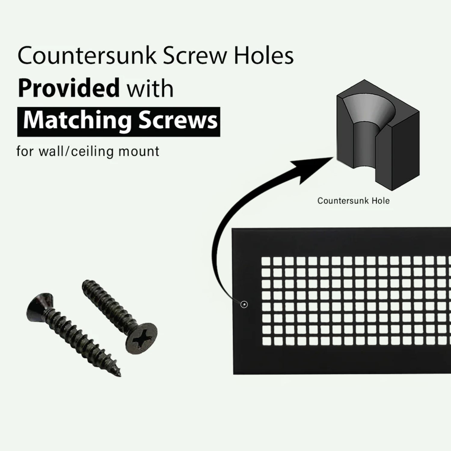 Mosaïque 6"x24" Aluminium moulé lourd RETOUR D'AIR | Revêtement en poudre