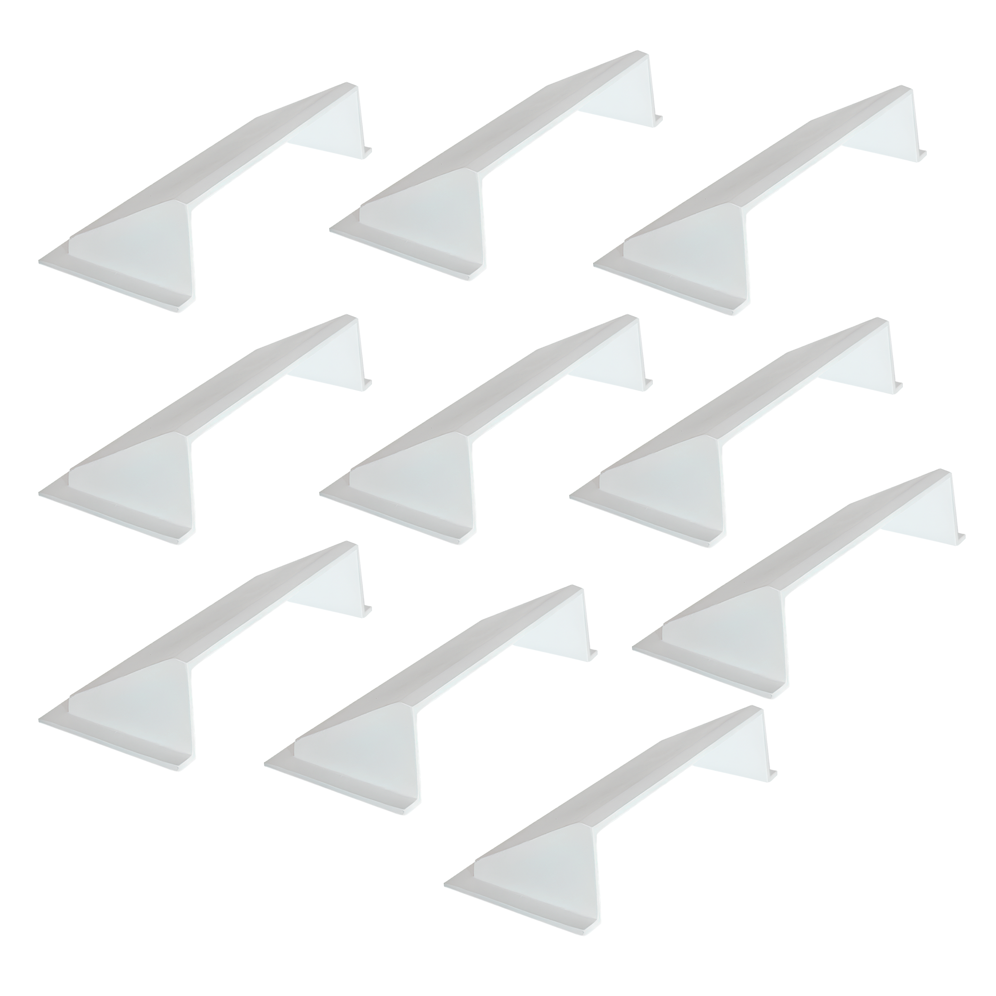 PACK of 10 Solid Metal Deflector 4"x10" Unbreakable Cast Aluminum | Air & Heat Diverter