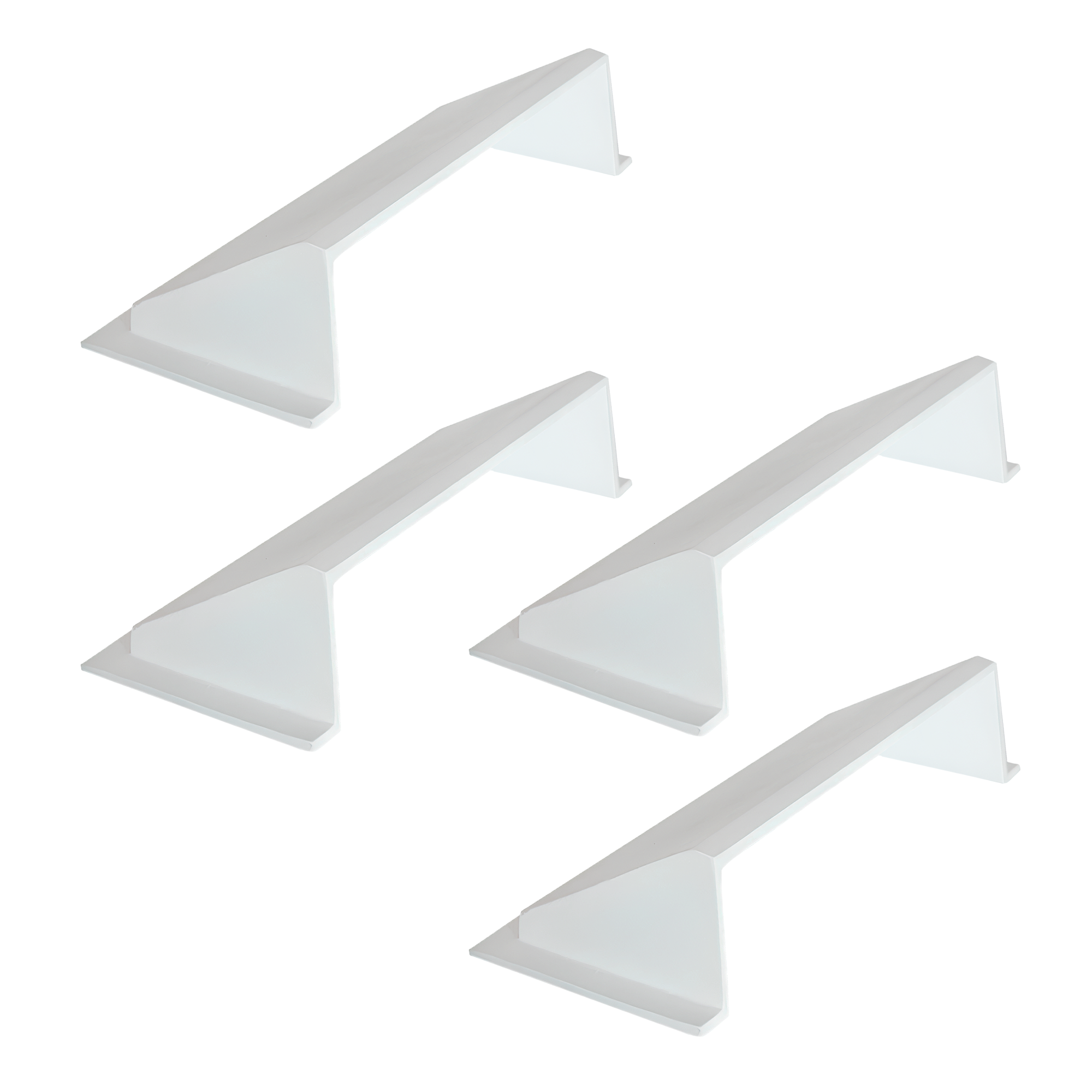 PACK of 4 Solid Metal Deflector 4"x10" Unbreakable Cast Aluminum | Air & Heat Diverter