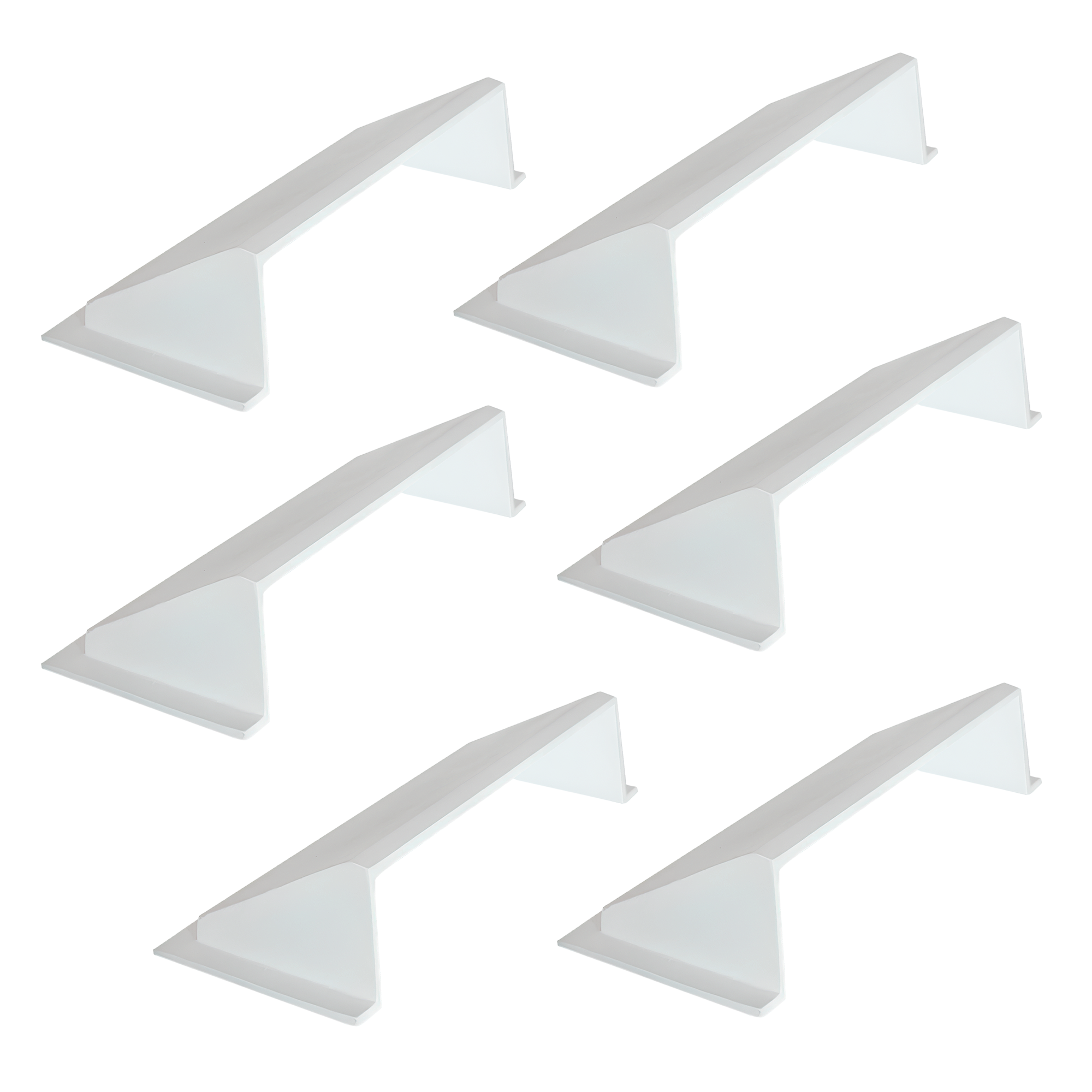 PACK of 6 Solid Metal Deflector 4"x10" Unbreakable Cast Aluminum | Air & Heat Diverter