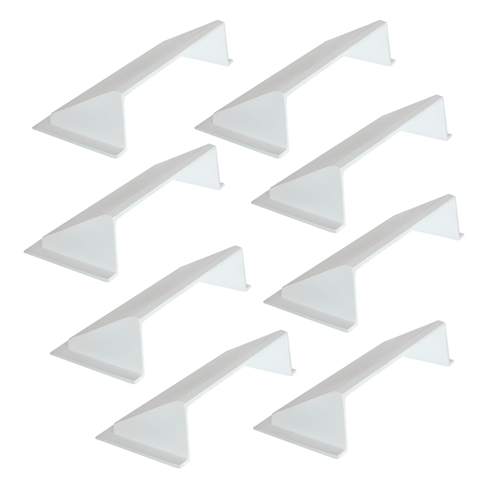 PACK of 8 Solid Metal Deflector 4"x10" Unbreakable Cast Aluminum | Air & Heat Diverter