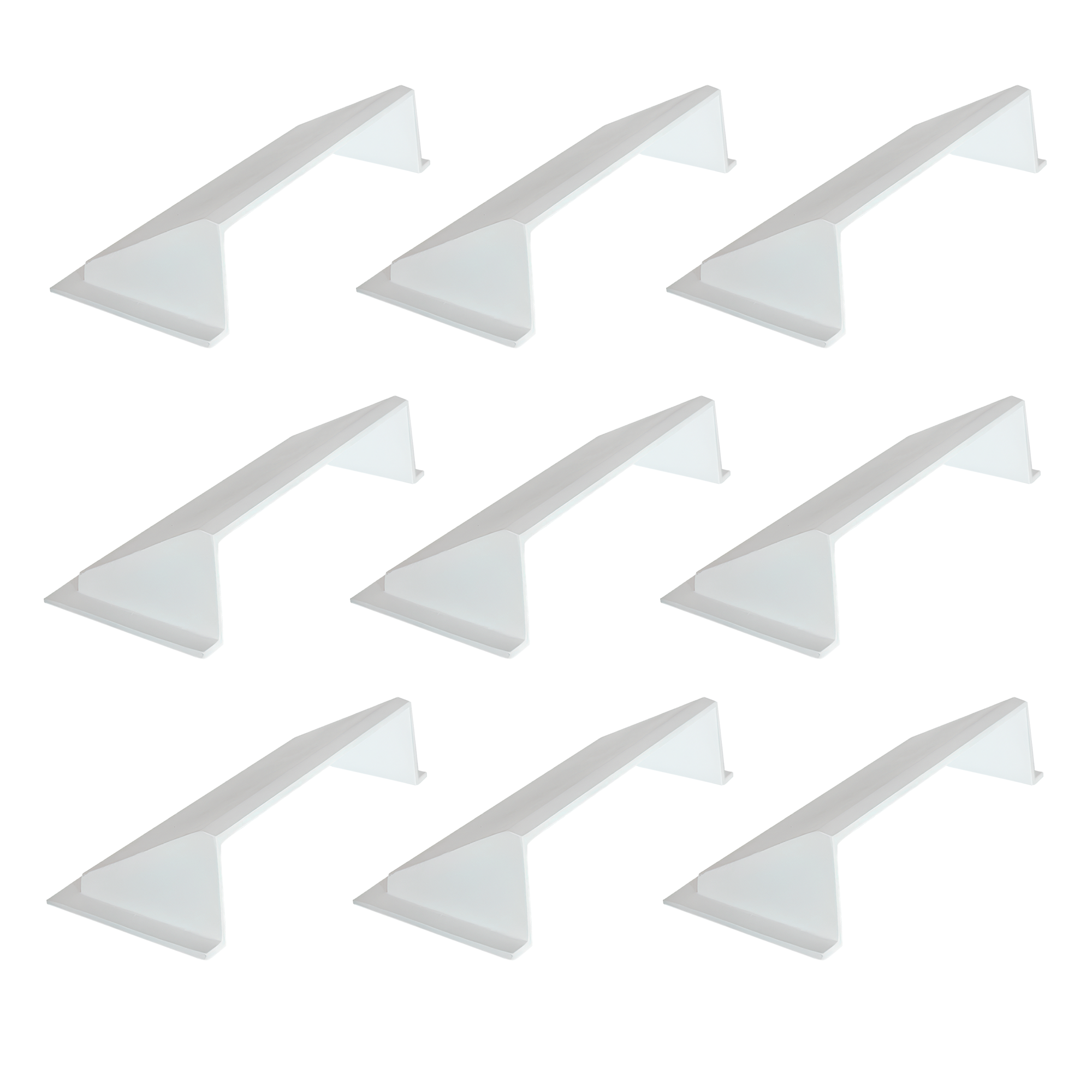 PACK of 9 Solid Metal Deflector 4"x10" Unbreakable Cast Aluminum | Air & Heat Diverter