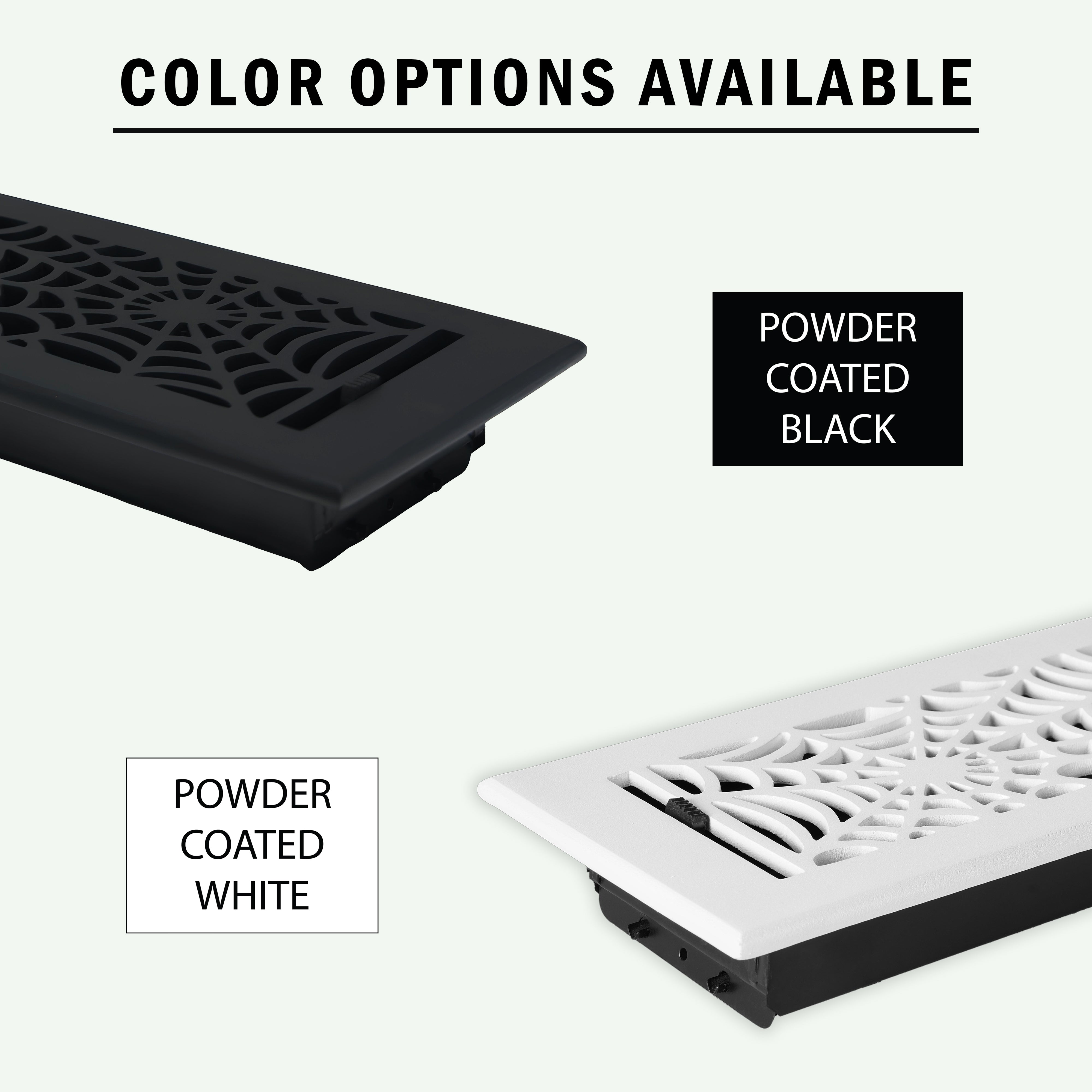 Spooky Gothic 6"x12" Solid Cast Aluminum louvered Air Supply | Powder Coated