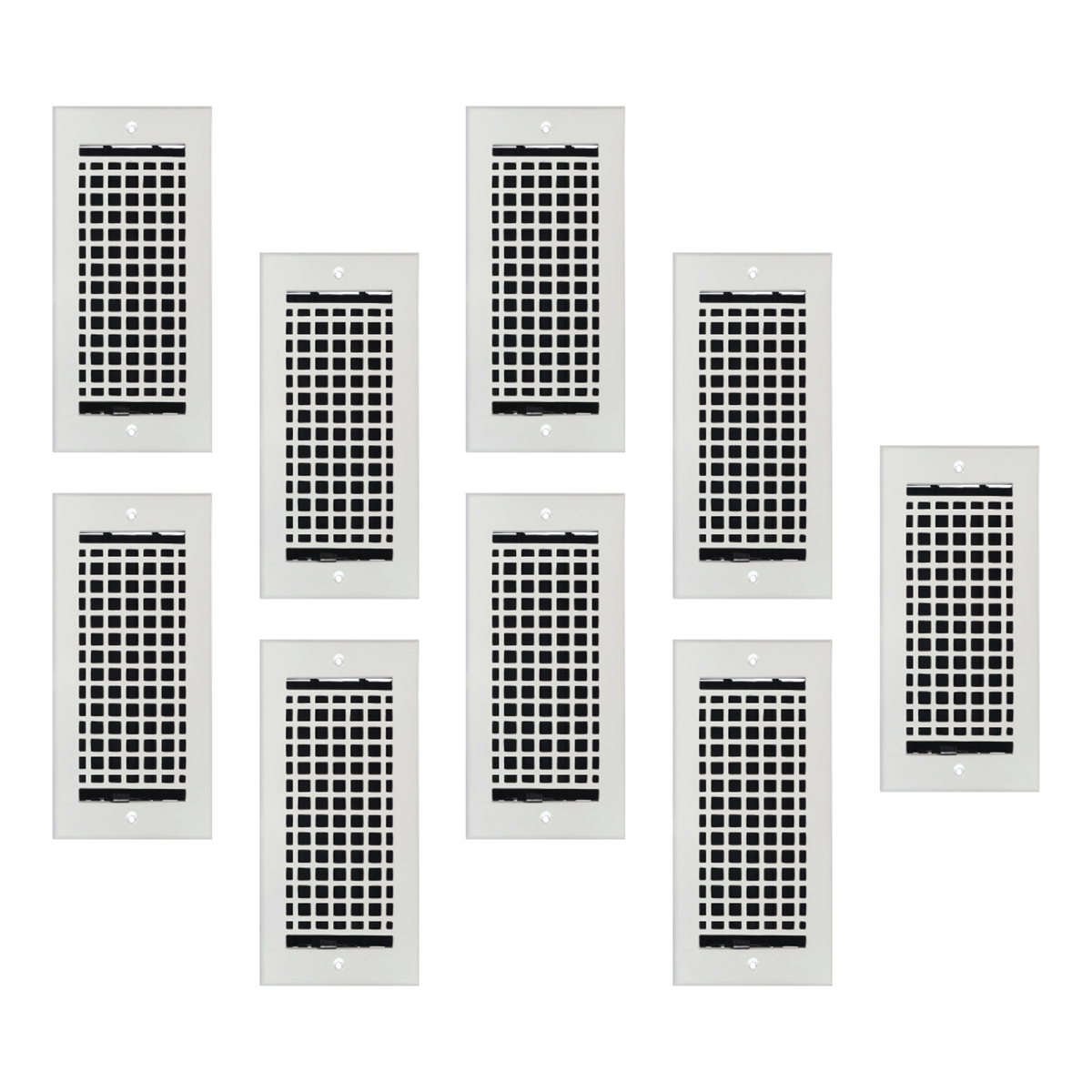 6 to 10 PACK 4"x10" Mosaic WALL Solid Cast Aluminum Air Supply louvered Powder Coated
