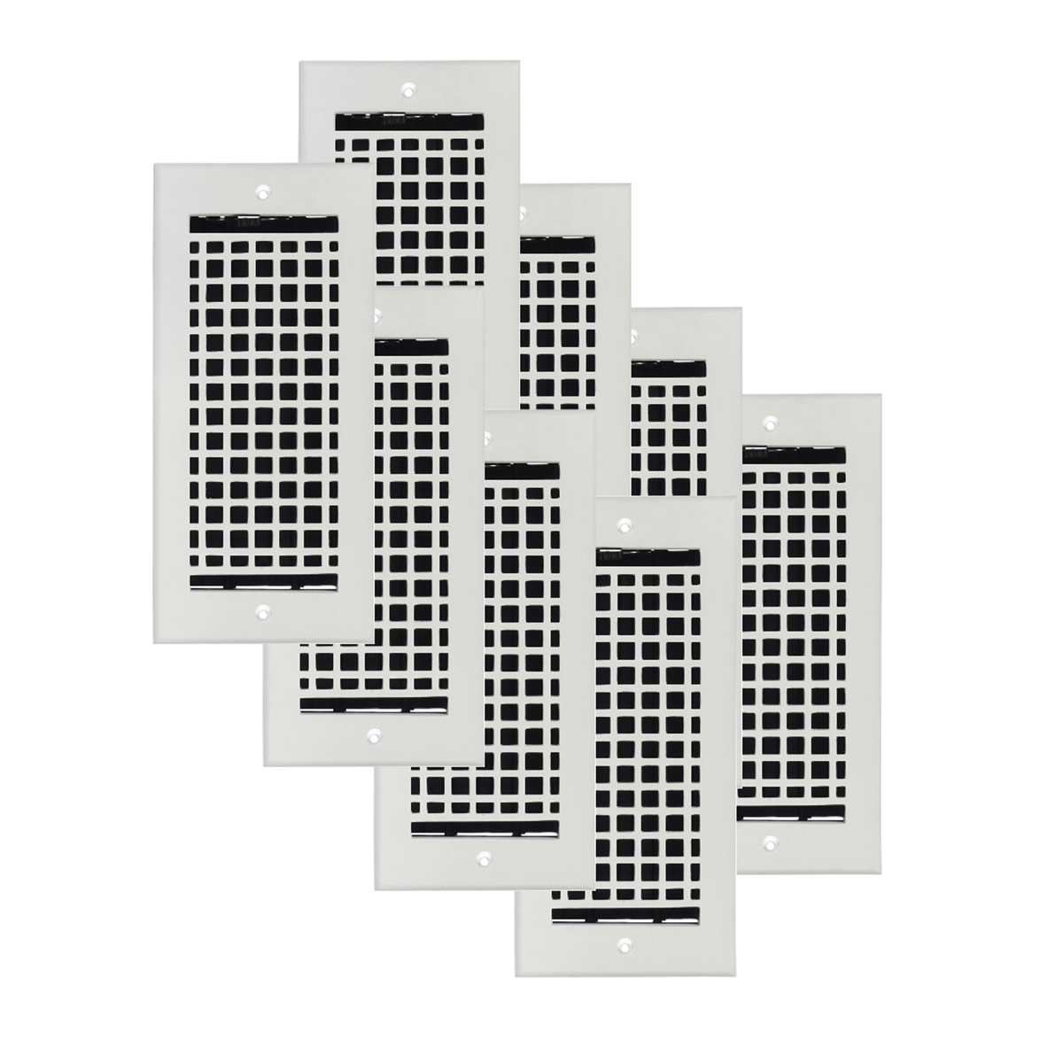 6 to 10 PACK 4"x10" Mosaic WALL Solid Cast Aluminum Air Supply louvered Powder Coated