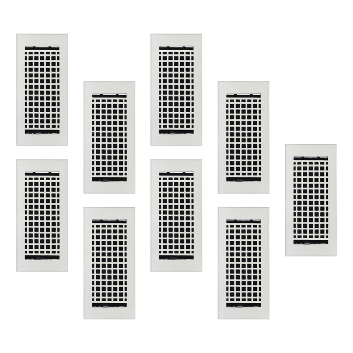 6 to 10 PACK 4"x10" Mosaic Walkable FLOOR Solid Cast Aluminum Air Supply louvered Powder Coated