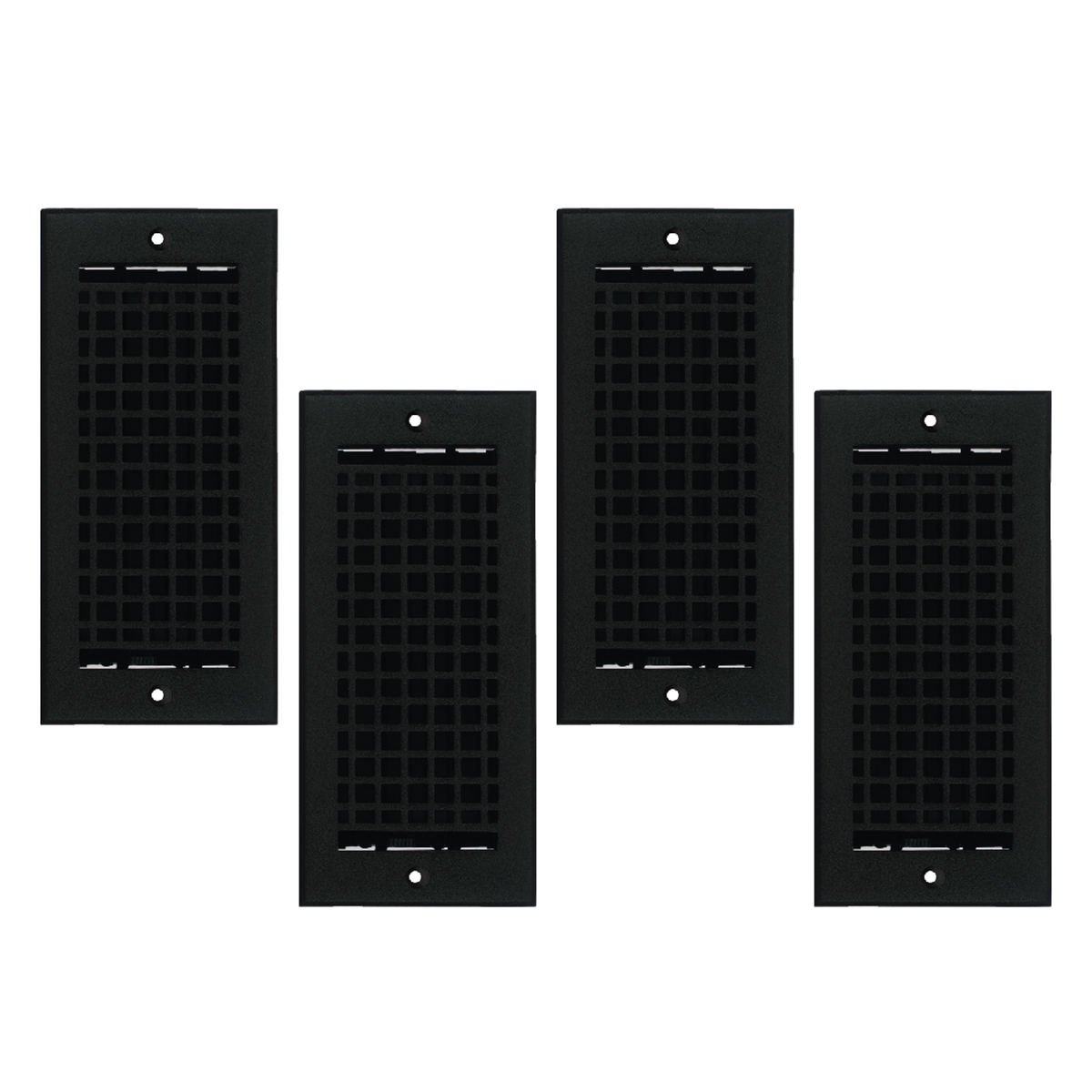 Mosaic 4 pack 4x10 HVAC air supply vent for wall with geometric pattern, beveled edge, provided with color matching screws