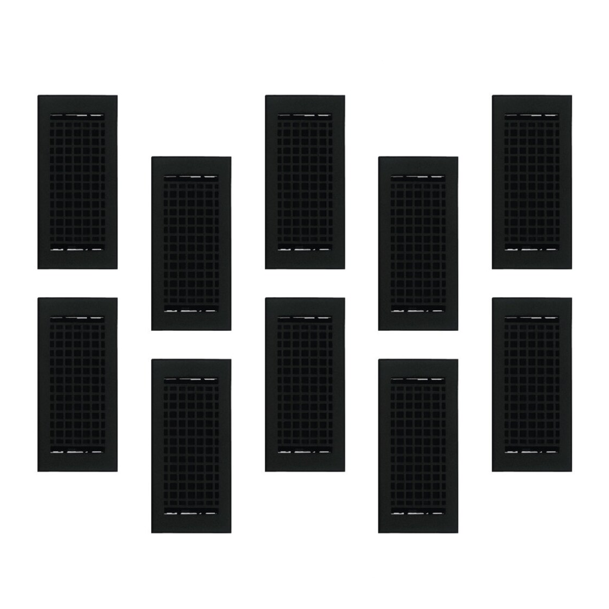 PACK of 10 MOSAIC 4"x10" Walkable FLOOR Solid Cast Aluminum Air Supply louvered Powder Coated