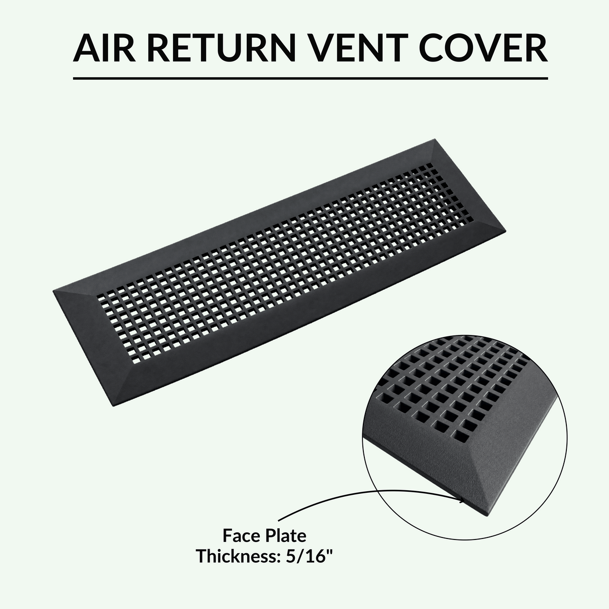 Mosaïque 6"x20" Aluminium moulé lourd RETOUR D'AIR | Revêtement en poudre