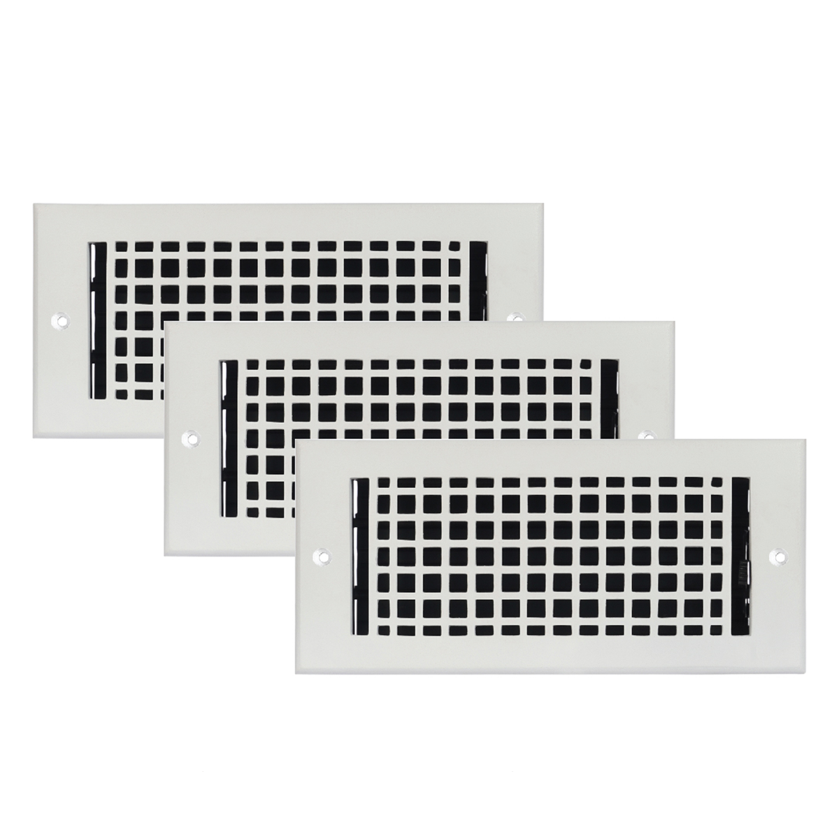 2 to 5 PACK 4"x10" Mosaic WALL Solid Cast Aluminum Air Supply louvered  Powder Coated