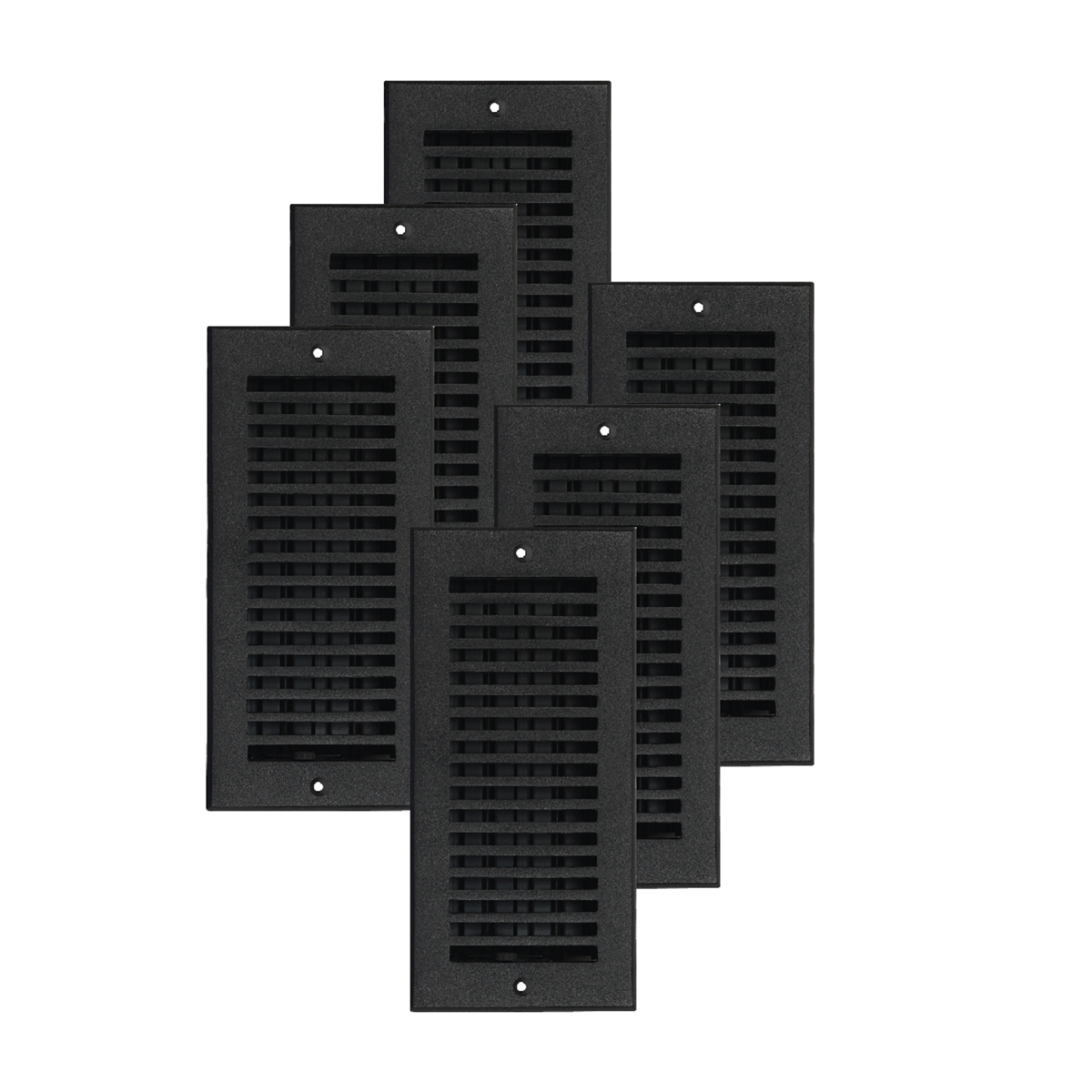 PACK of 6 Sleek 4"x10" WALL/CEILING Solid Cast Aluminum Air Supply louvered Powder Coated