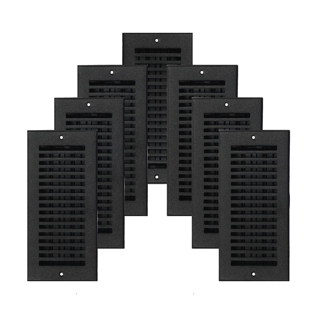 PACK of 7 Sleek 4"x10" WALL/CEILING Solid Cast Aluminum Air Supply louvered Powder Coated