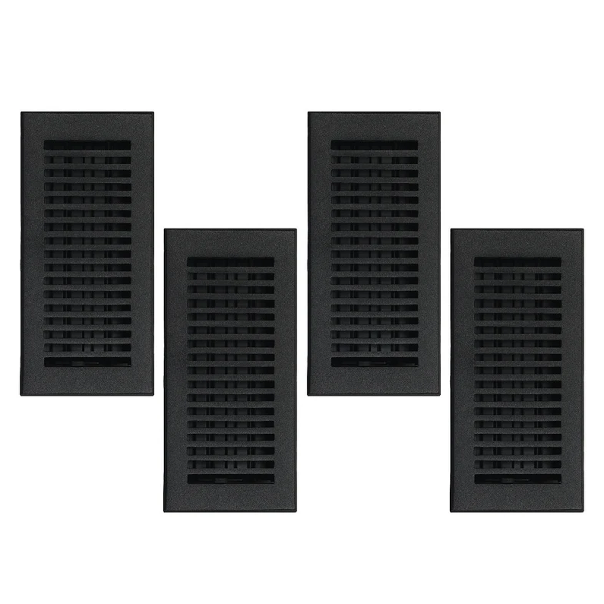 PACK of 4 SLEEK 4"x10" Walkable FLOOR Solid Cast Aluminum Air Supply louvered Powder Coated