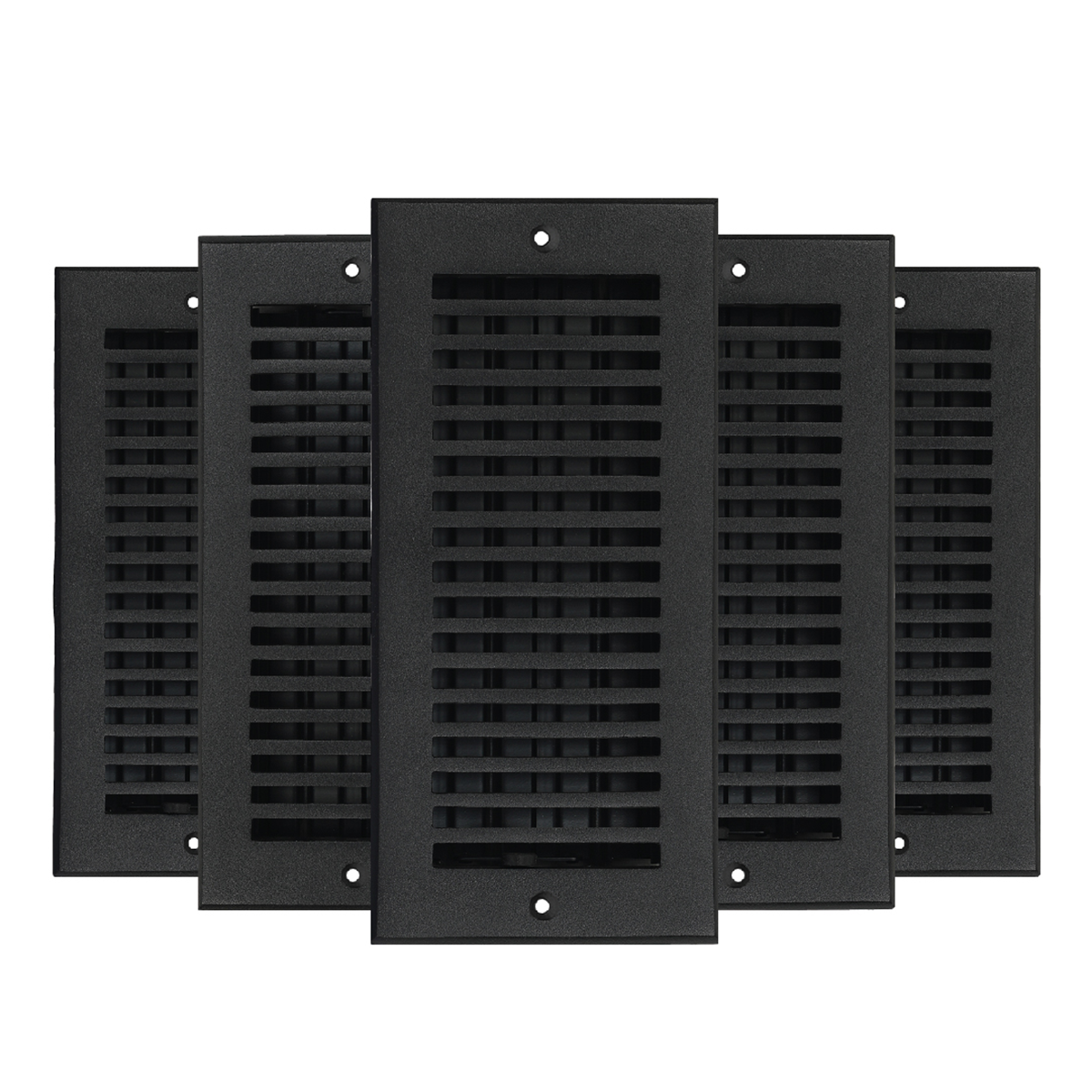 PACK of 5 Sleek 4"x10" WALL/CEILING Solid Cast Aluminum Air Supply louvered Powder Coated