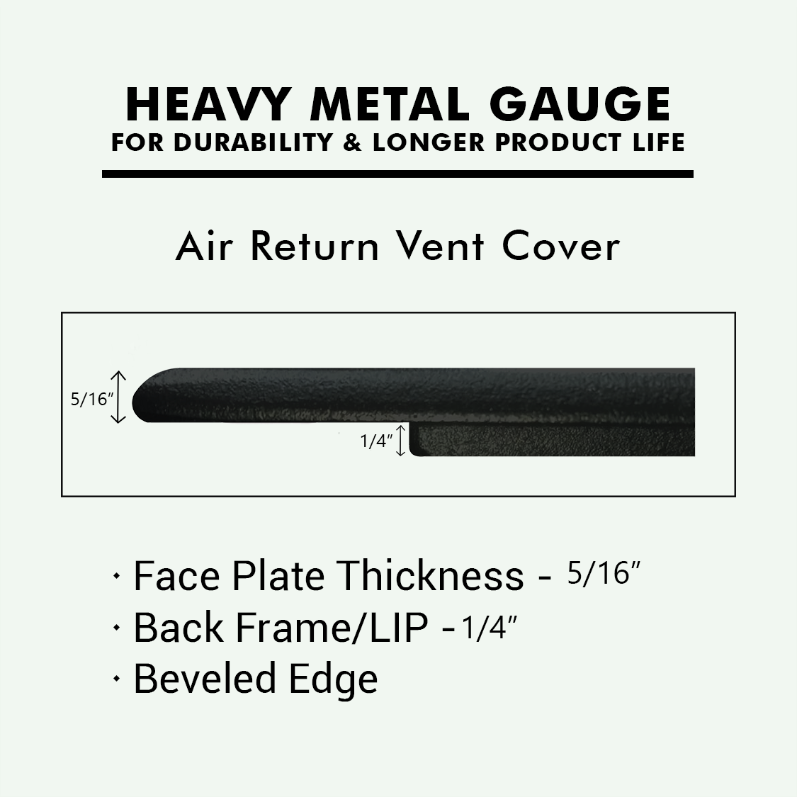 Achtek 16"x26" Heavy Cast Aluminum AIR RETURN | Powder Coated