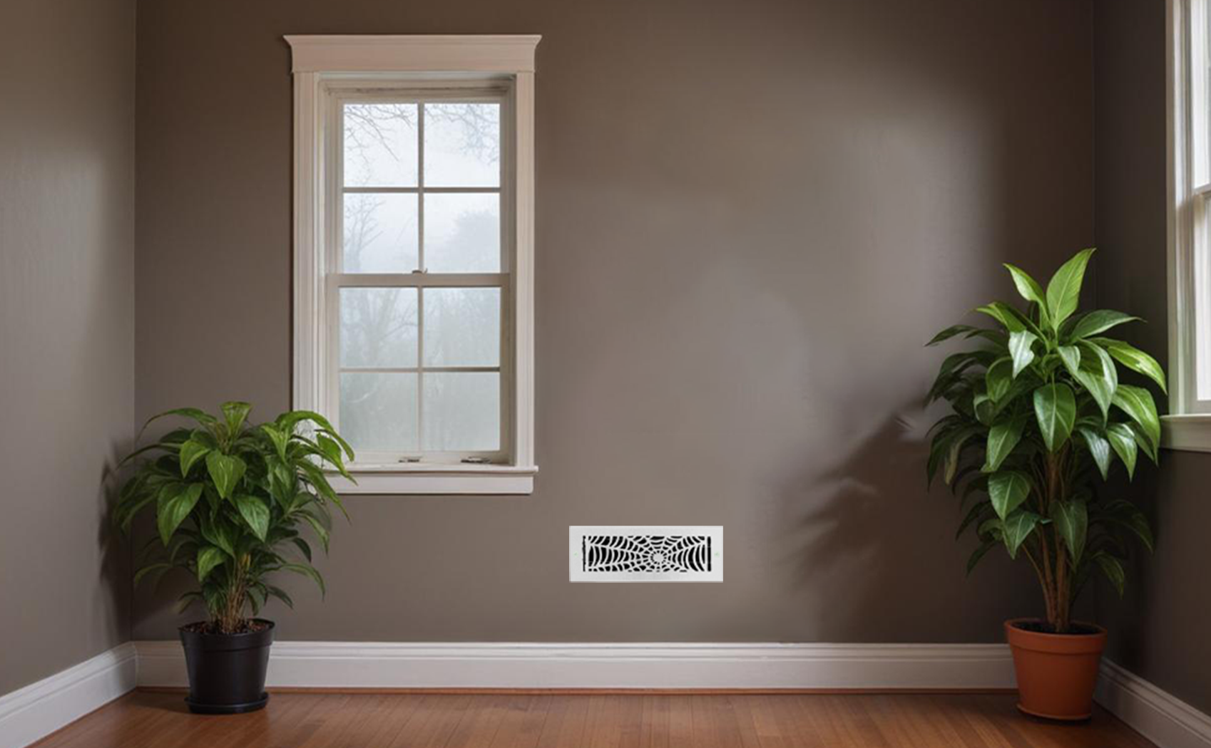 Spooky Gothic 4"x14" Solid Cast Aluminum louvered Air Supply | Powder Coated