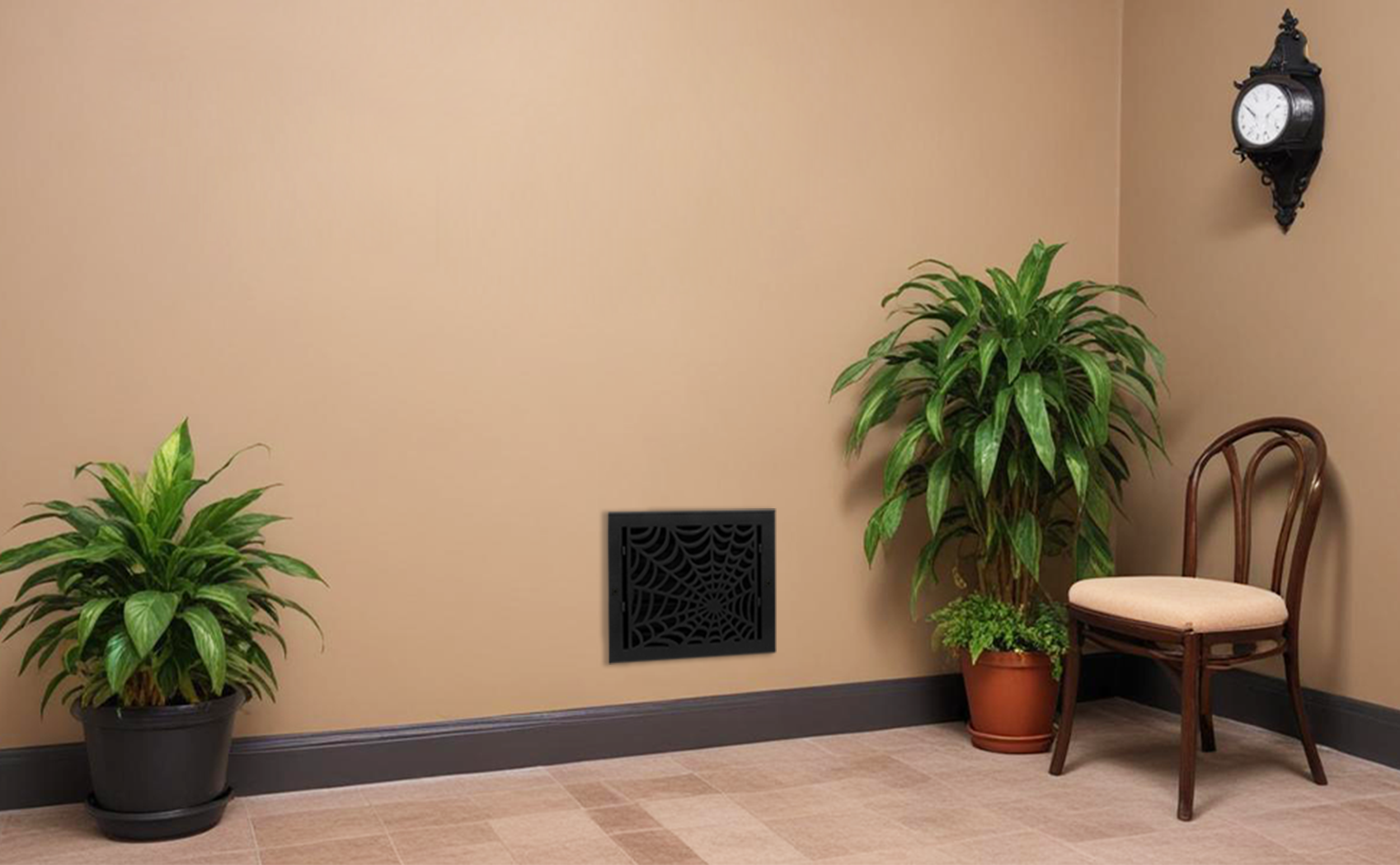 Spooky Gothic 8"x12" Solid Cast Aluminum louvered Air Supply | Powder Coated