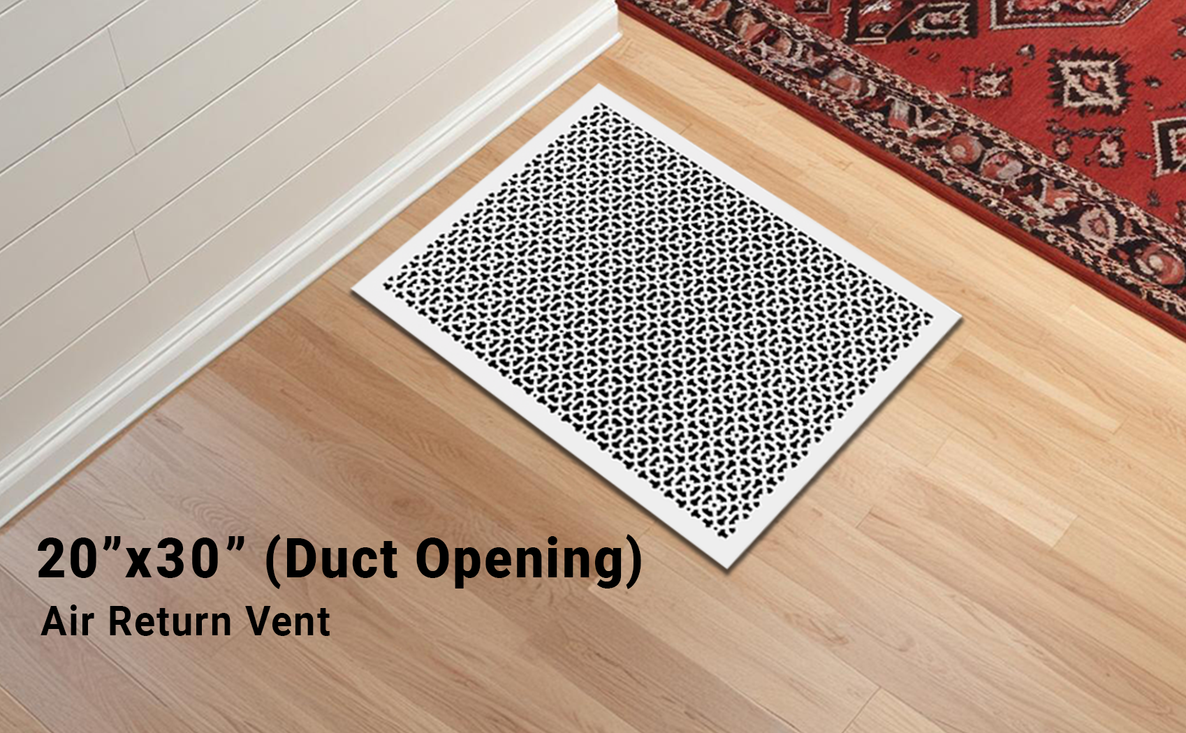 Achtek 20"x30" Heavy Cast Aluminum AIR RETURN | Powder Coated