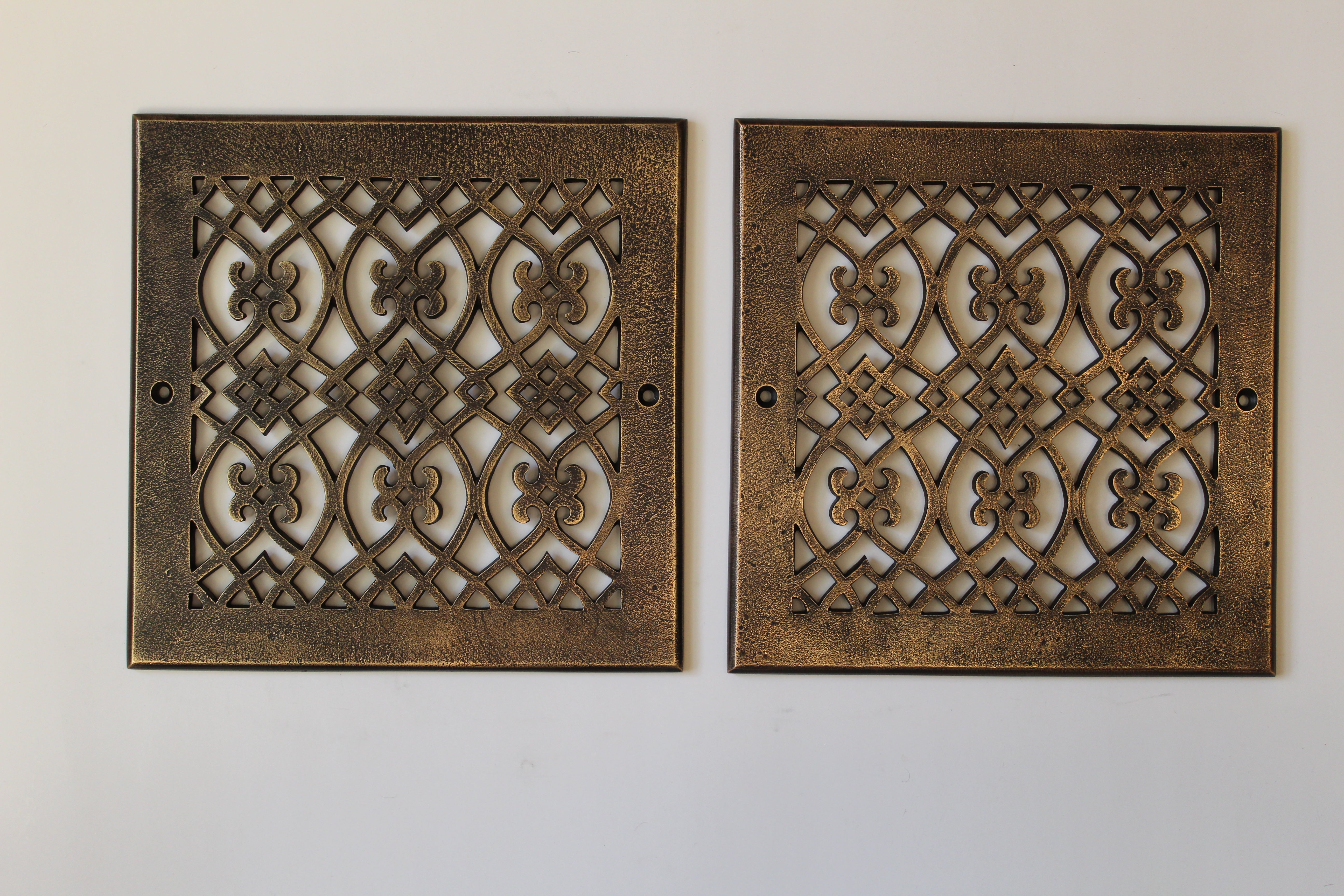 Custom size Handmade Solid Cast Bronze Air Return Grate Cover