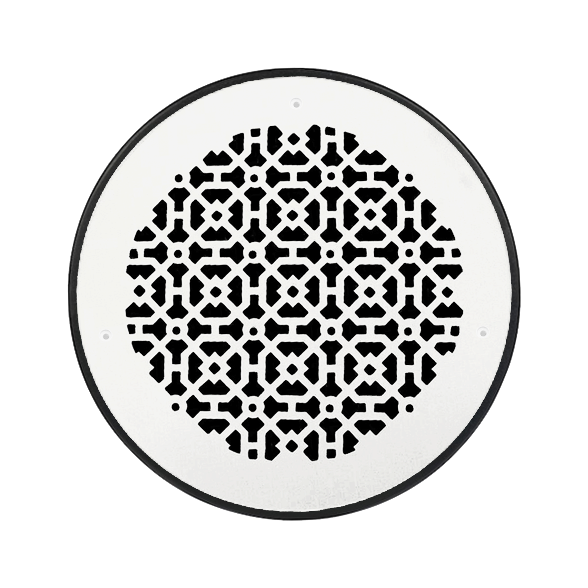 Achtek 10" Solid Cast Aluminum Round Grille | Powder Coated