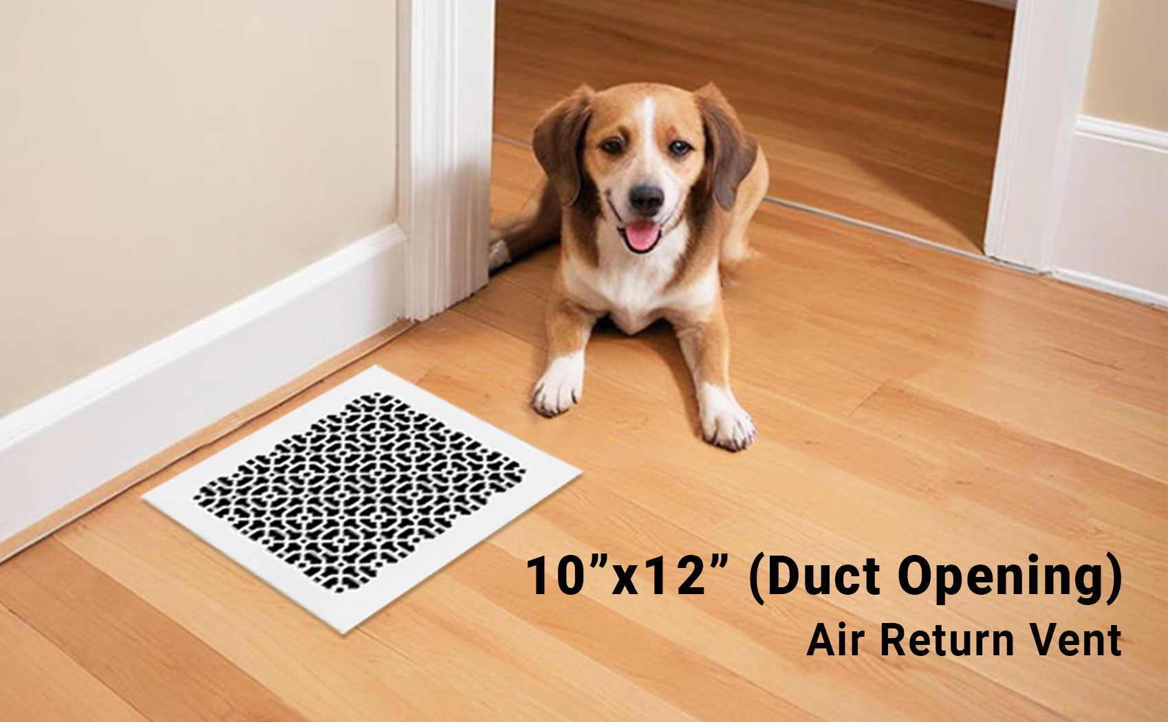 Achtek 10"x12" Retour d'air en fonte d'aluminium robuste | Revêtement en poudre