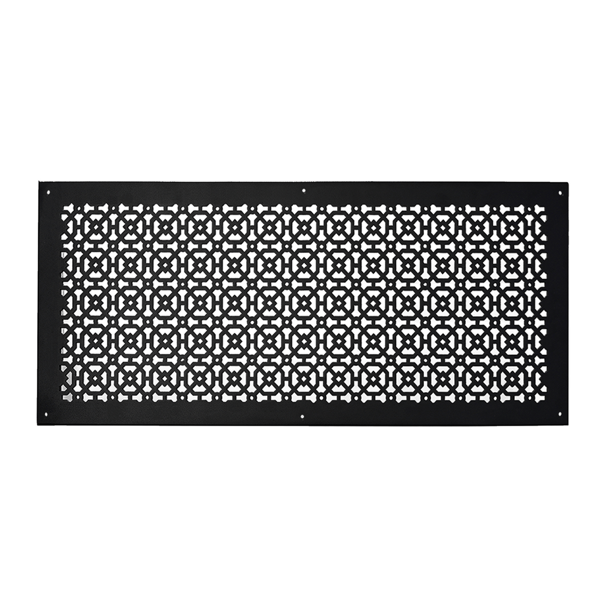 Achtek 12x30 handcrafted air vent for wall mounting with geometric design, beveled edge and countersunk screw holes