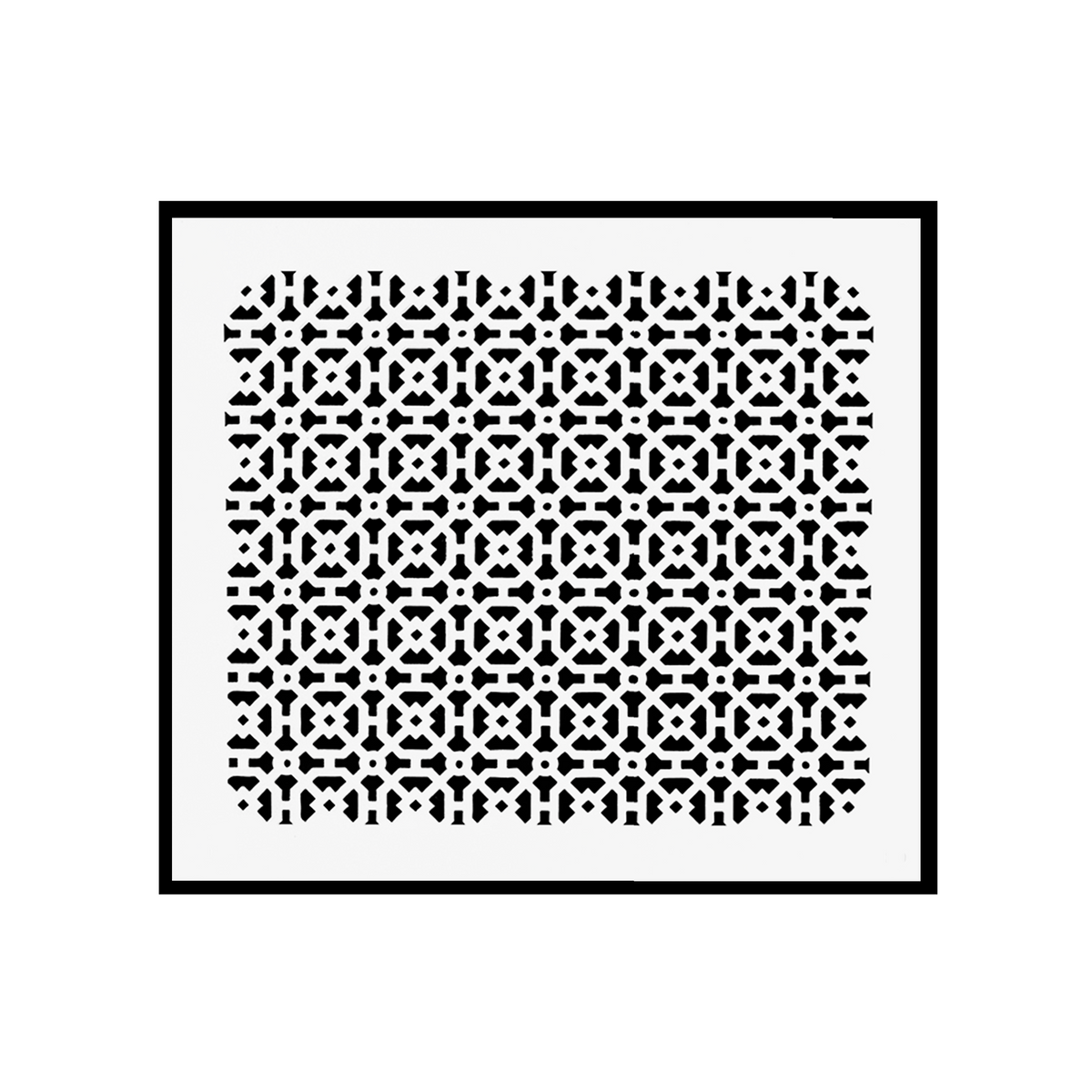 Achtek 14x16 handcrafted air return vent cover for floor mounting, geometric grille pattern, with gravity drop installations