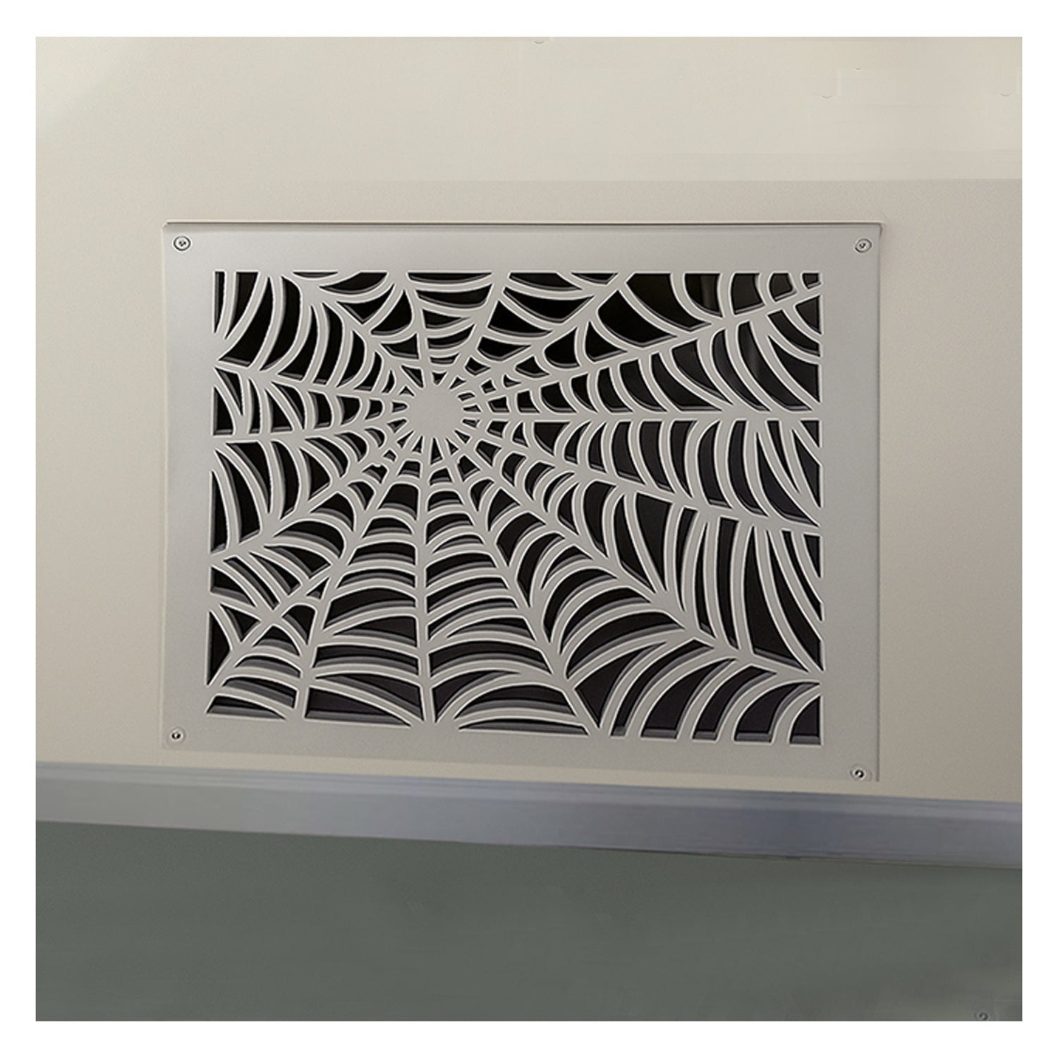 SPIDER WEB Air Return 16"x16" Duct Opening Gothic| Heavy Cast Aluminum Cover Grill (18"x18" Overall) | Powder Coated