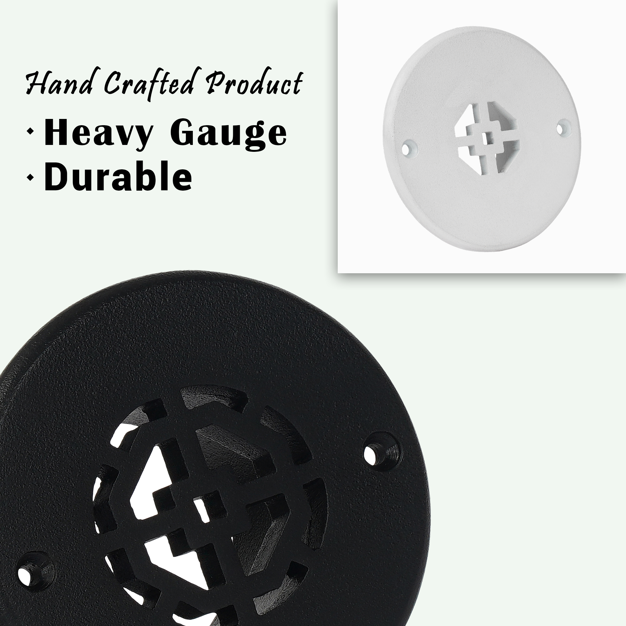 Achtek 2" Solid Cast Aluminum Round Grille | Powder Coated