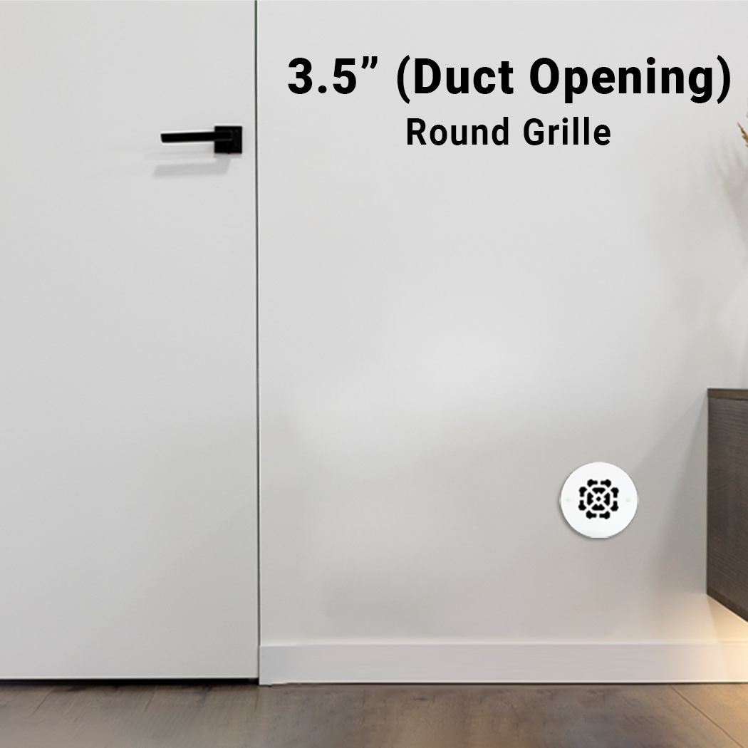 Grille ronde en aluminium moulé massif Achtek de 3,5 po | Revêtement en poudre