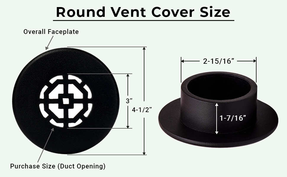 Achtek 3" Solid Cast Aluminum Round Grille | Powder Coated
