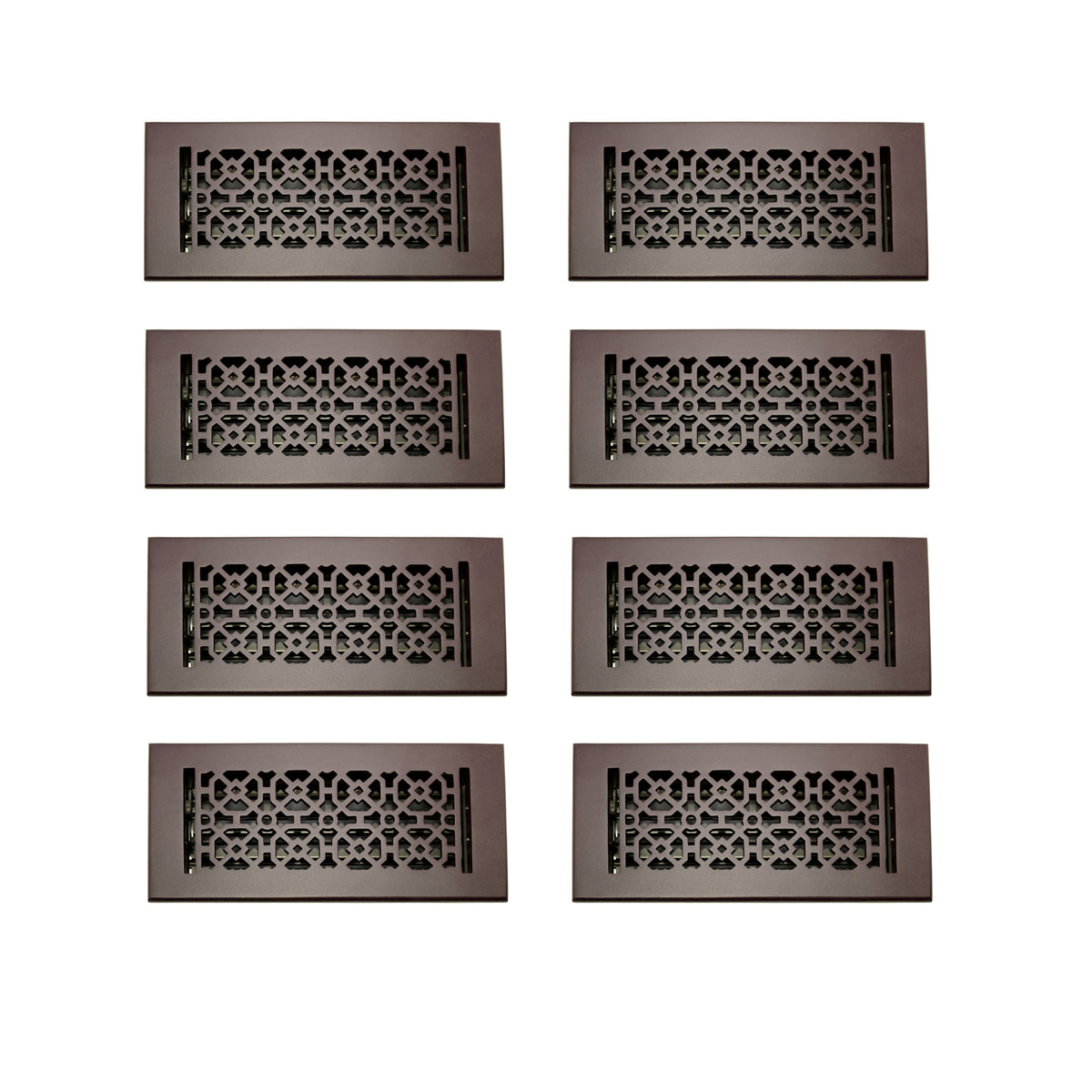 Achtek 4"x10" HVAC Air Supply Registers for Floor, Pack of 8