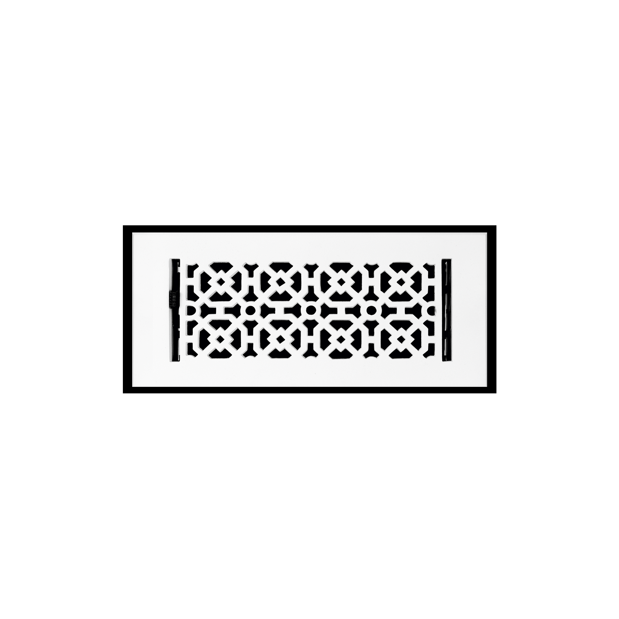 Achtek 4"x10" Solid Cast Aluminum Air Supply louvered Vent | Powder Coated
