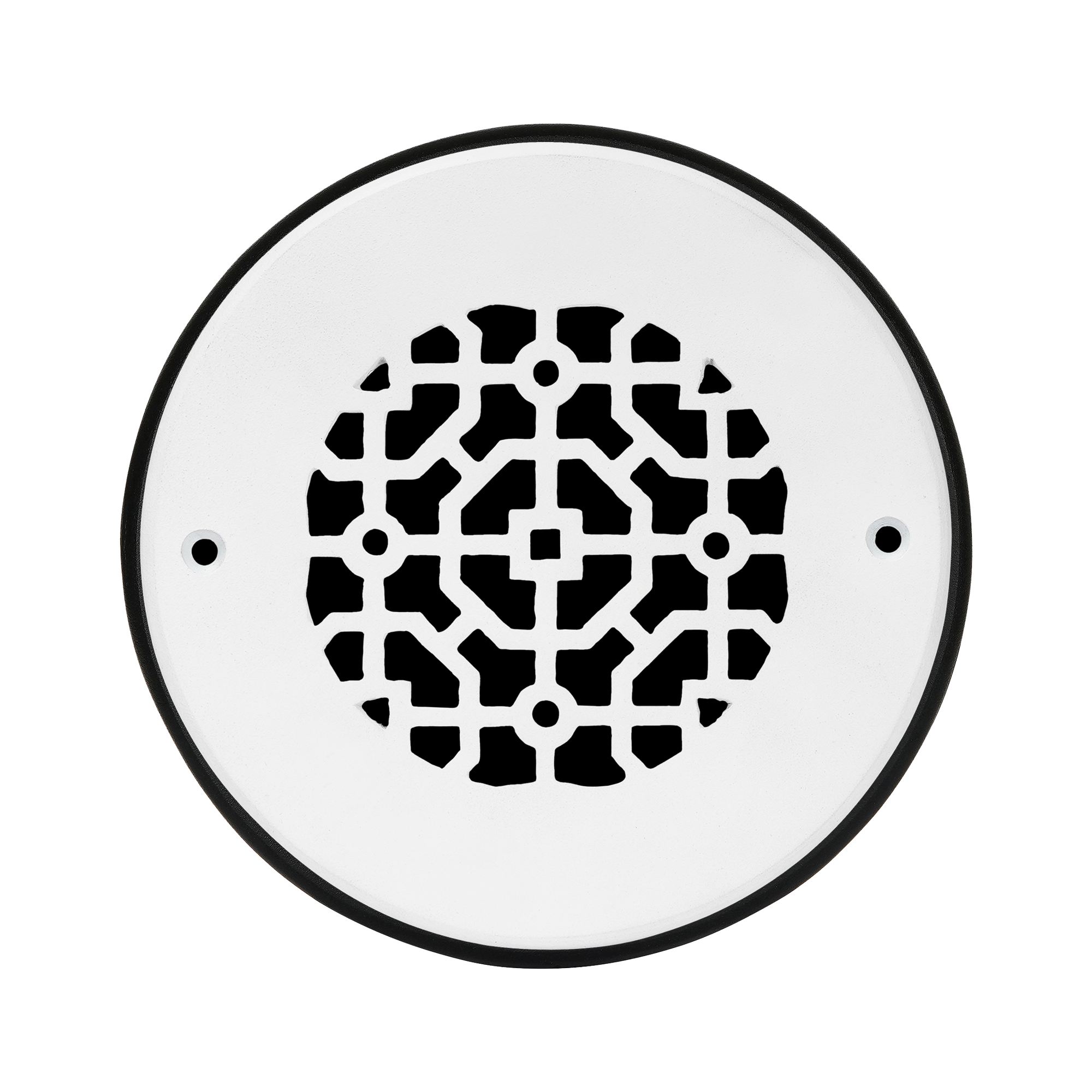 Grille ronde en aluminium moulé massif Achtek de 5 po | Revêtement en poudre