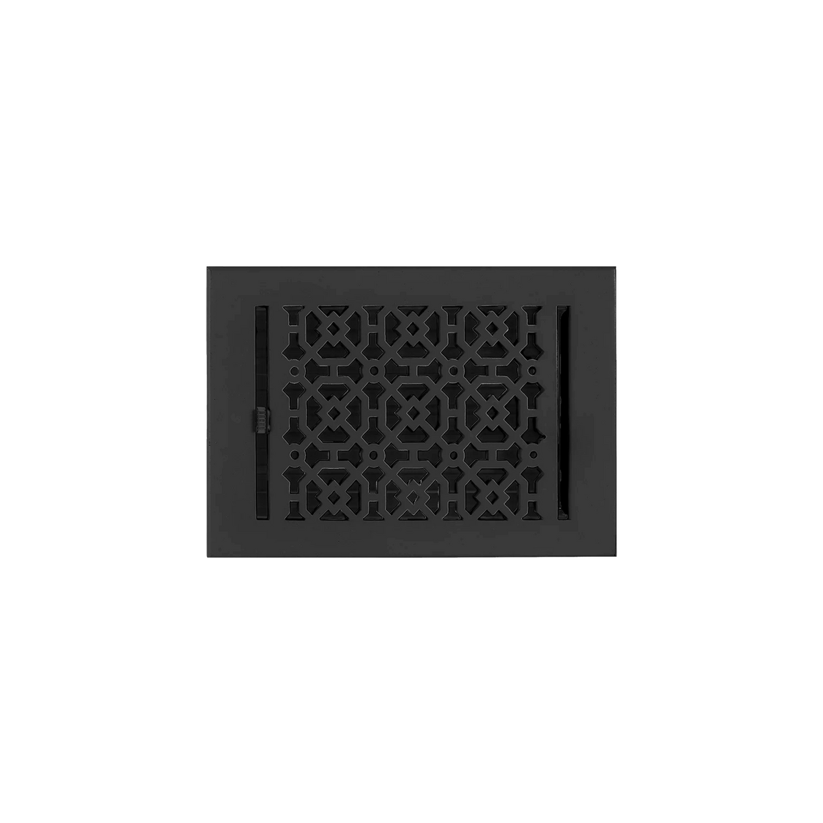 Achtek 5x9 handcrafted air supply louvered vent with powder coated white finish, beveled edge, gravity drop installations
