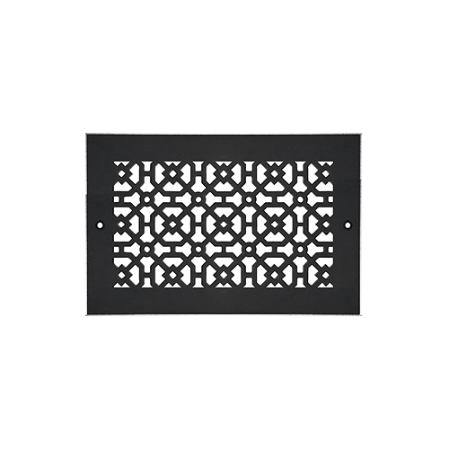 Achtek 6x10 handcrafted black air vent cover designed for wall mounting
