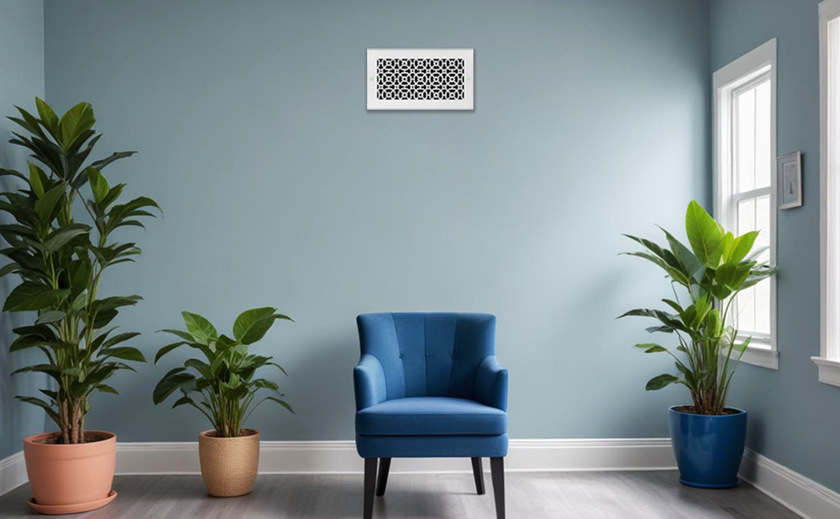 Achtek 6x12 rust free white air return vent cover with geometric grille pattern for floor mounting