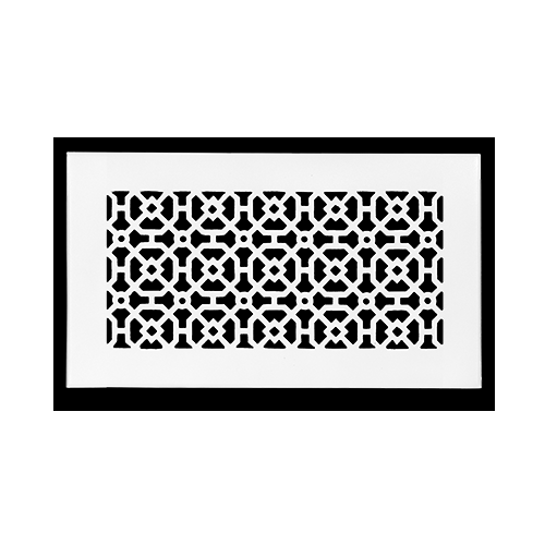 Achtek 6x12 white air return vent cover designed for floor mounting