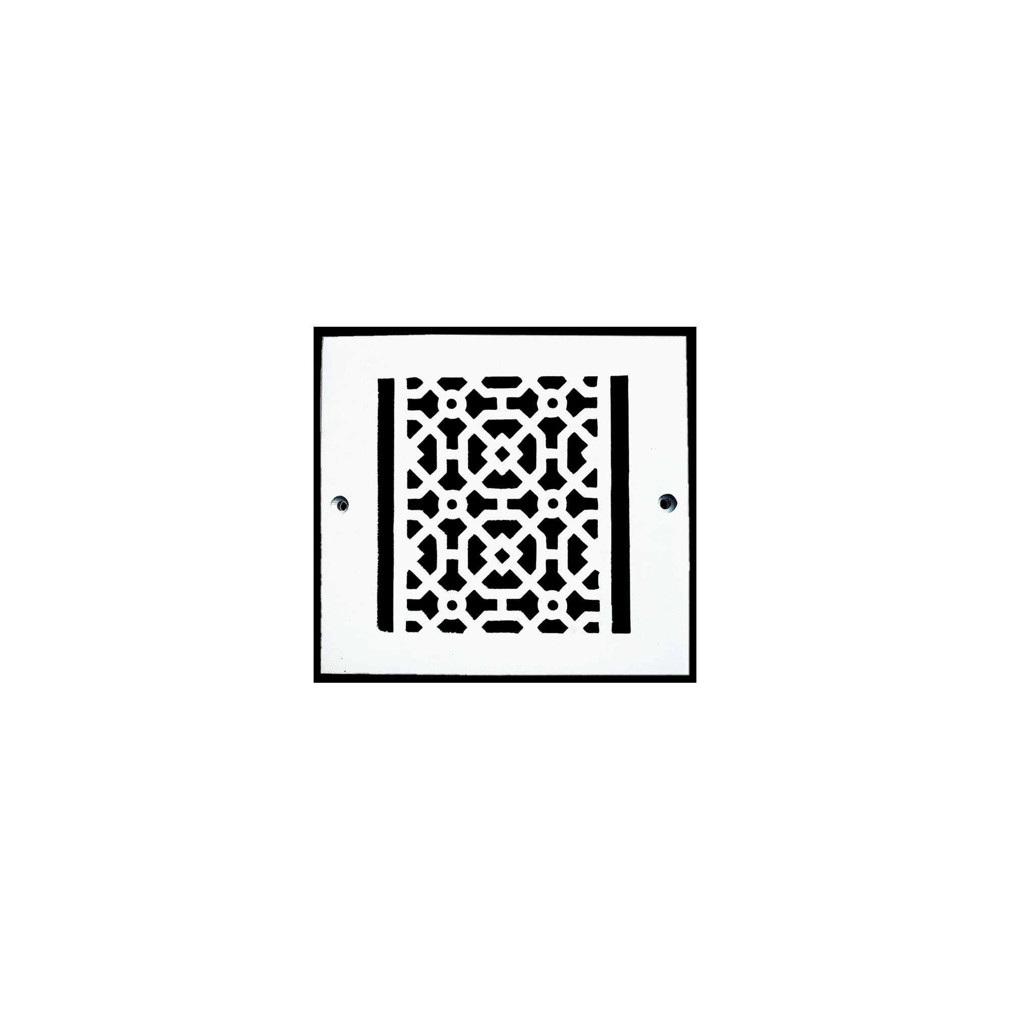 Achtek 6"x6" Solid Cast Aluminum Air Supply louvered Vent | Powder Coated