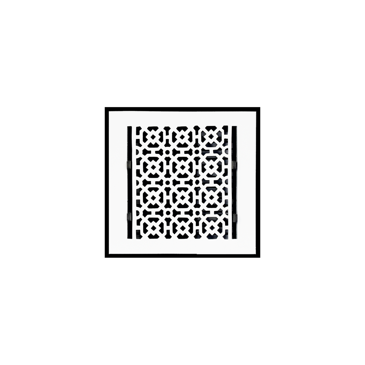 Achtek 7x7 Hvac air supply louvered vent for floor mounting with white finish, patent design, gravity drop installations