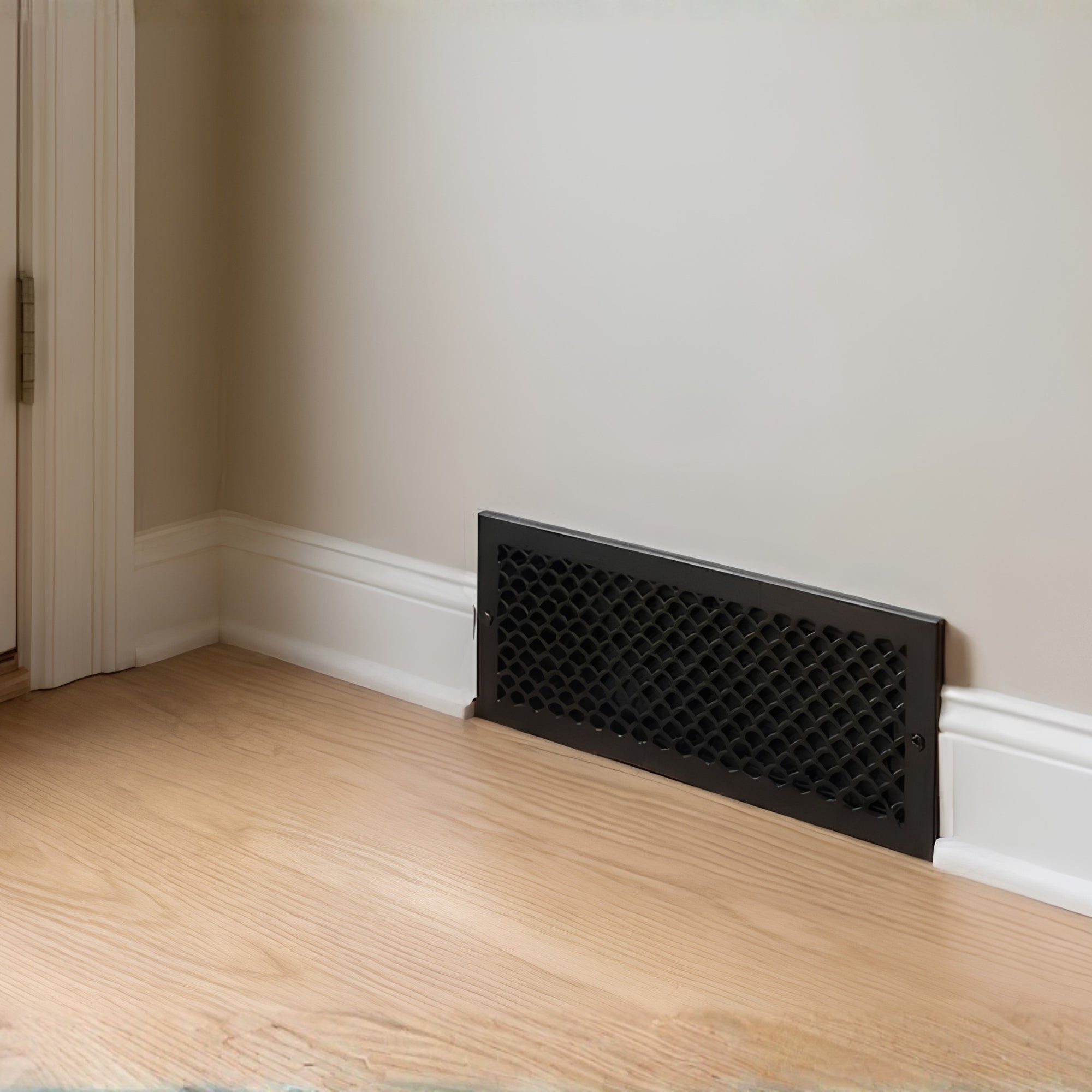 Scallop BASEBOARD 8"x24" Duct opening Solid Cast Aluminum Grill Vent Cover | Powder Coated