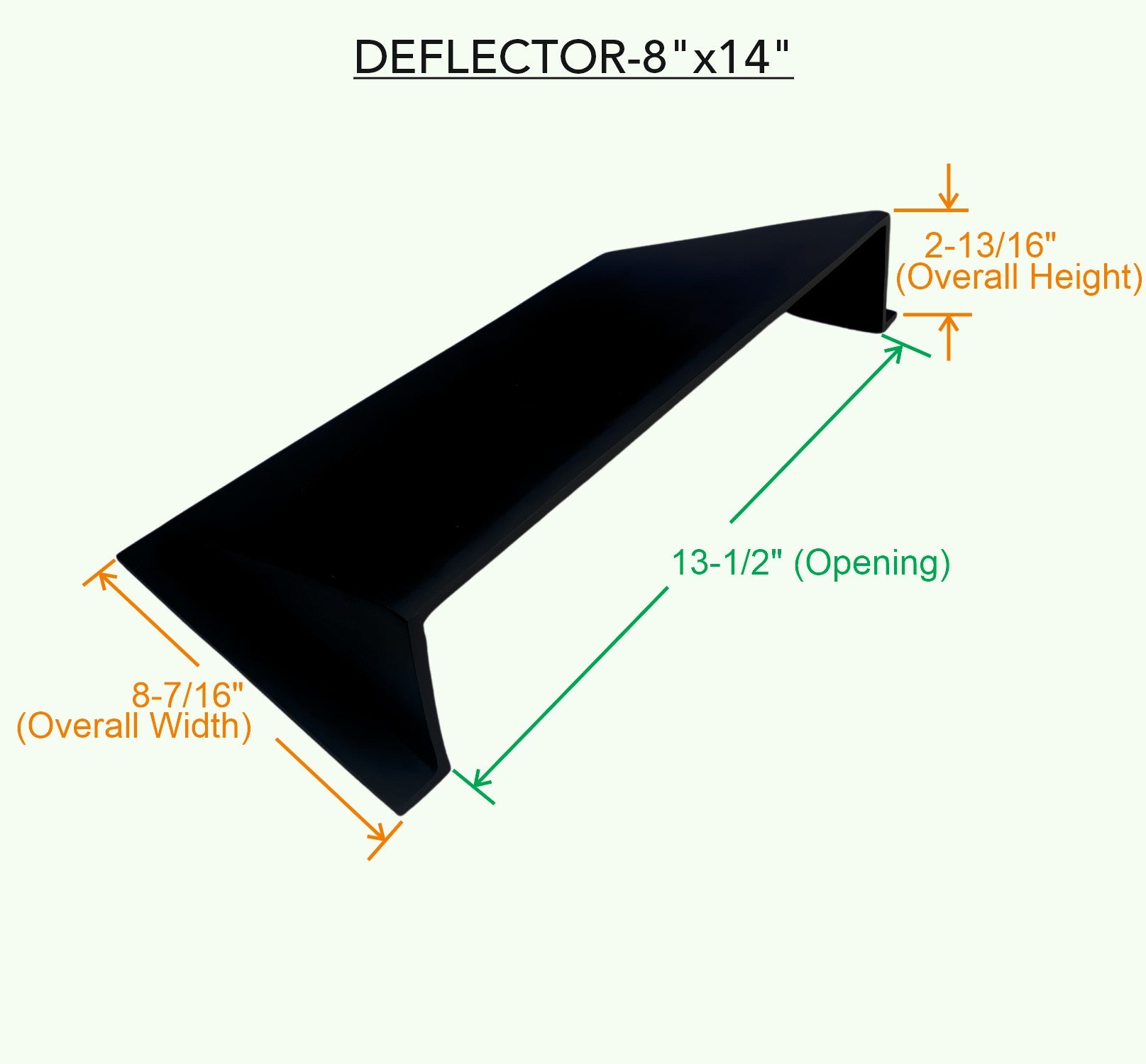 Déflecteur en métal massif 8"x14" en fonte d'aluminium incassable | Déflecteur d'air et de chaleur